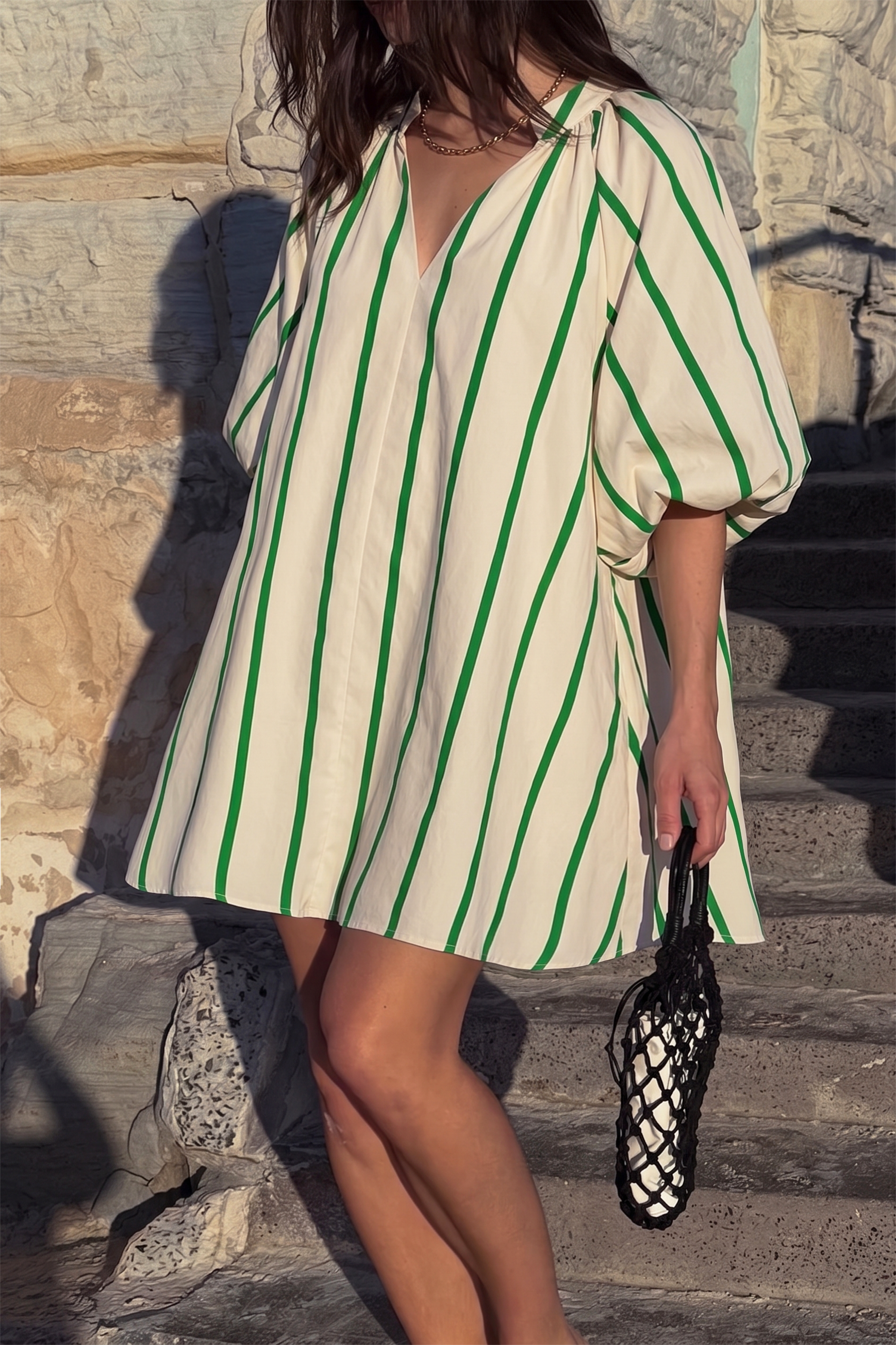 green stripe mini dress Puff-Sleeve Shift Color:Blue Floral Print Sheath-Column Sweep-Brush Train Velvet a size 4 and Eucalyptus