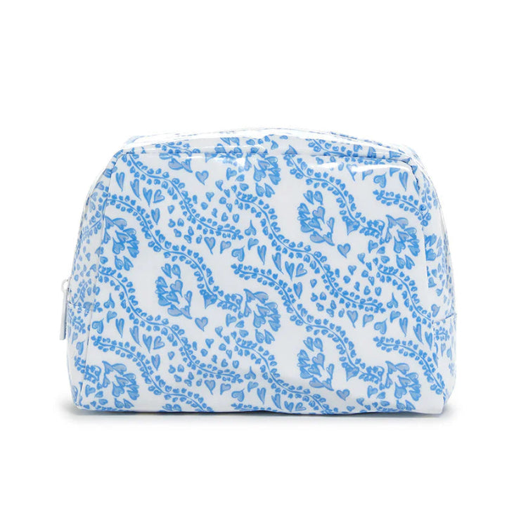 TRVL Design Medium Luxe Gloss Bag: Glossy Heart Blue