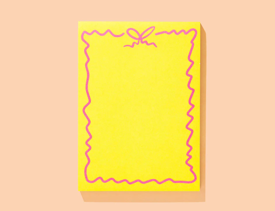 Yellow Magnet Bow Notepad