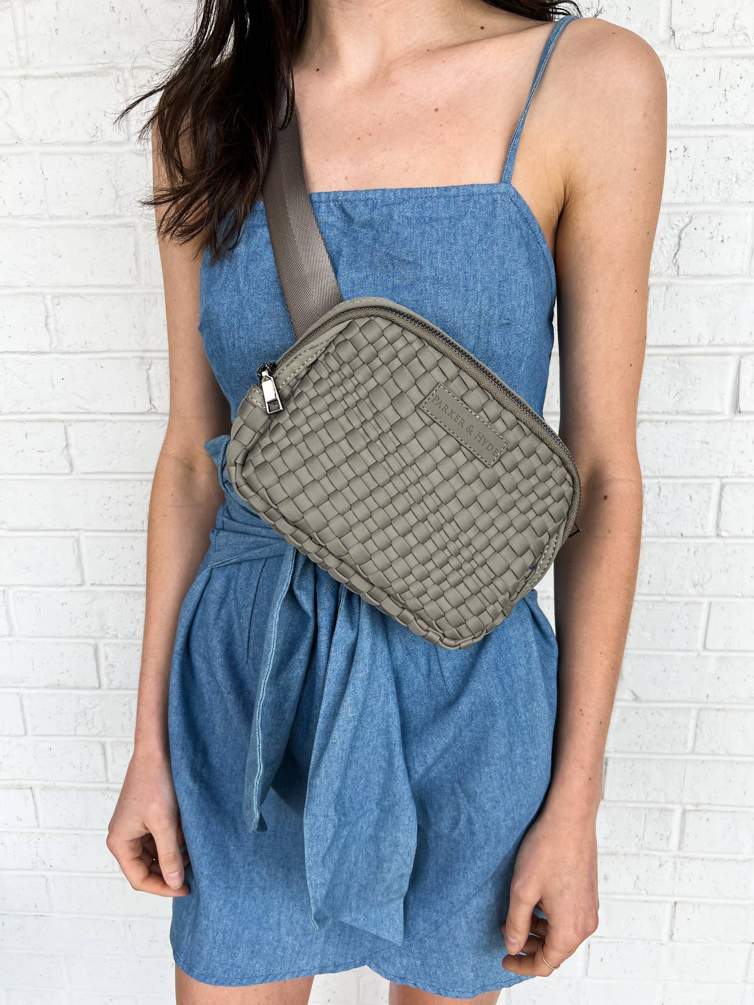 Woven Belt Bag - Stone