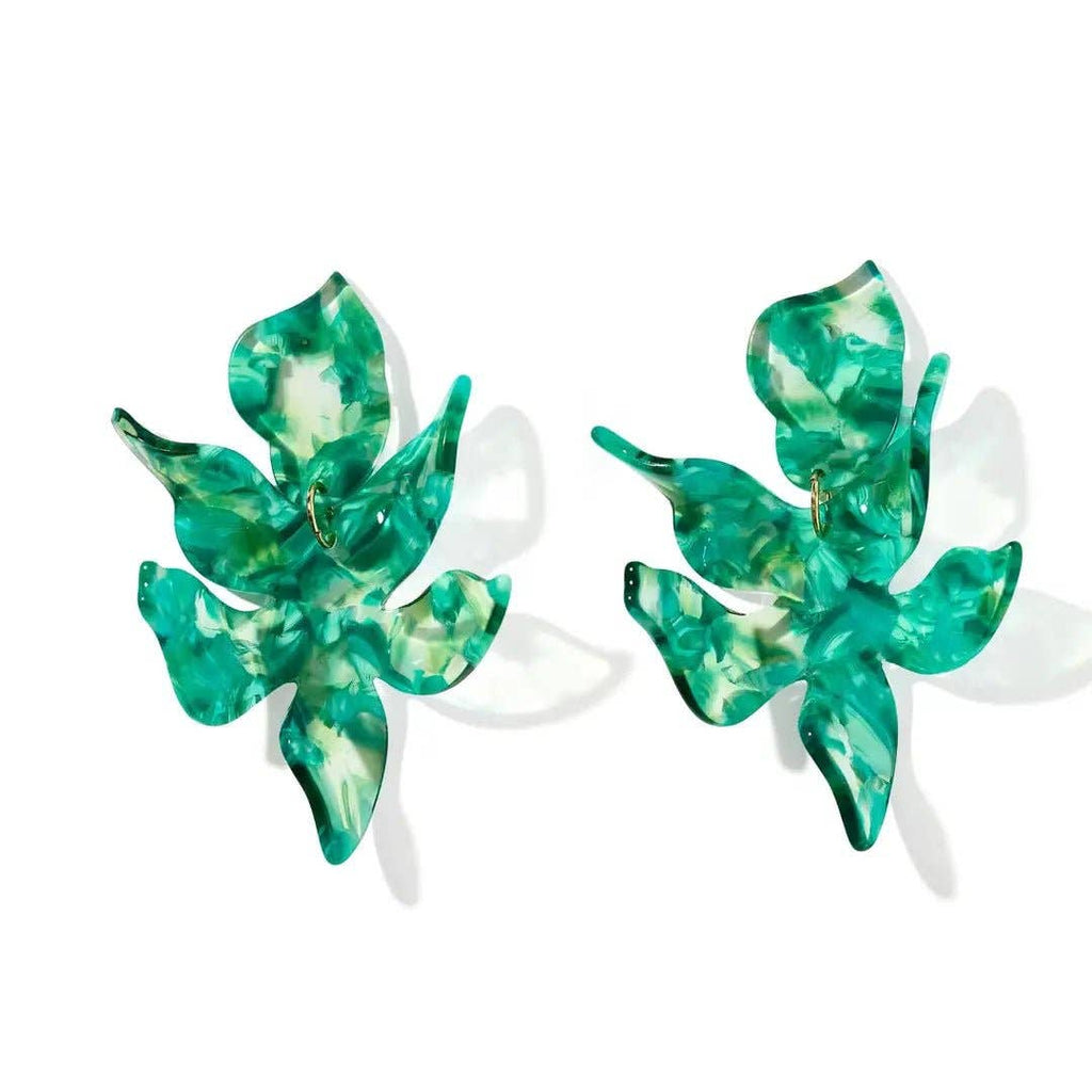 Flora Statement Earrings - Bahama Mama