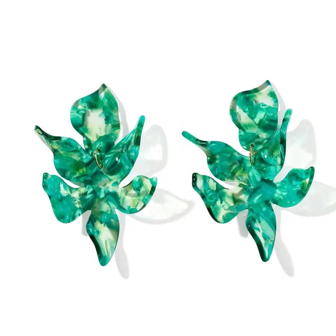 Flora Statement Earrings - Bahama Mama