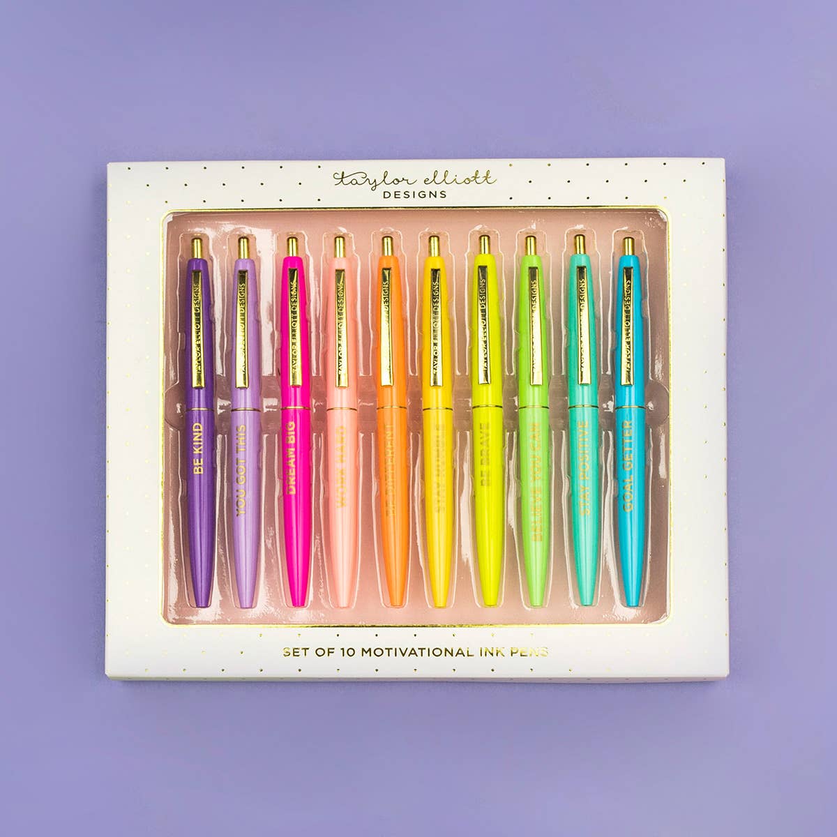 Motivational Pen Set - Asst Colors - 10 Piece Set