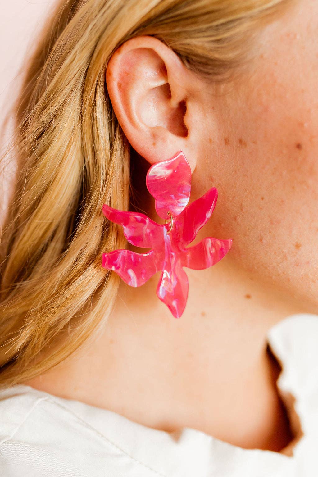 Flora Azalea Pink Earring