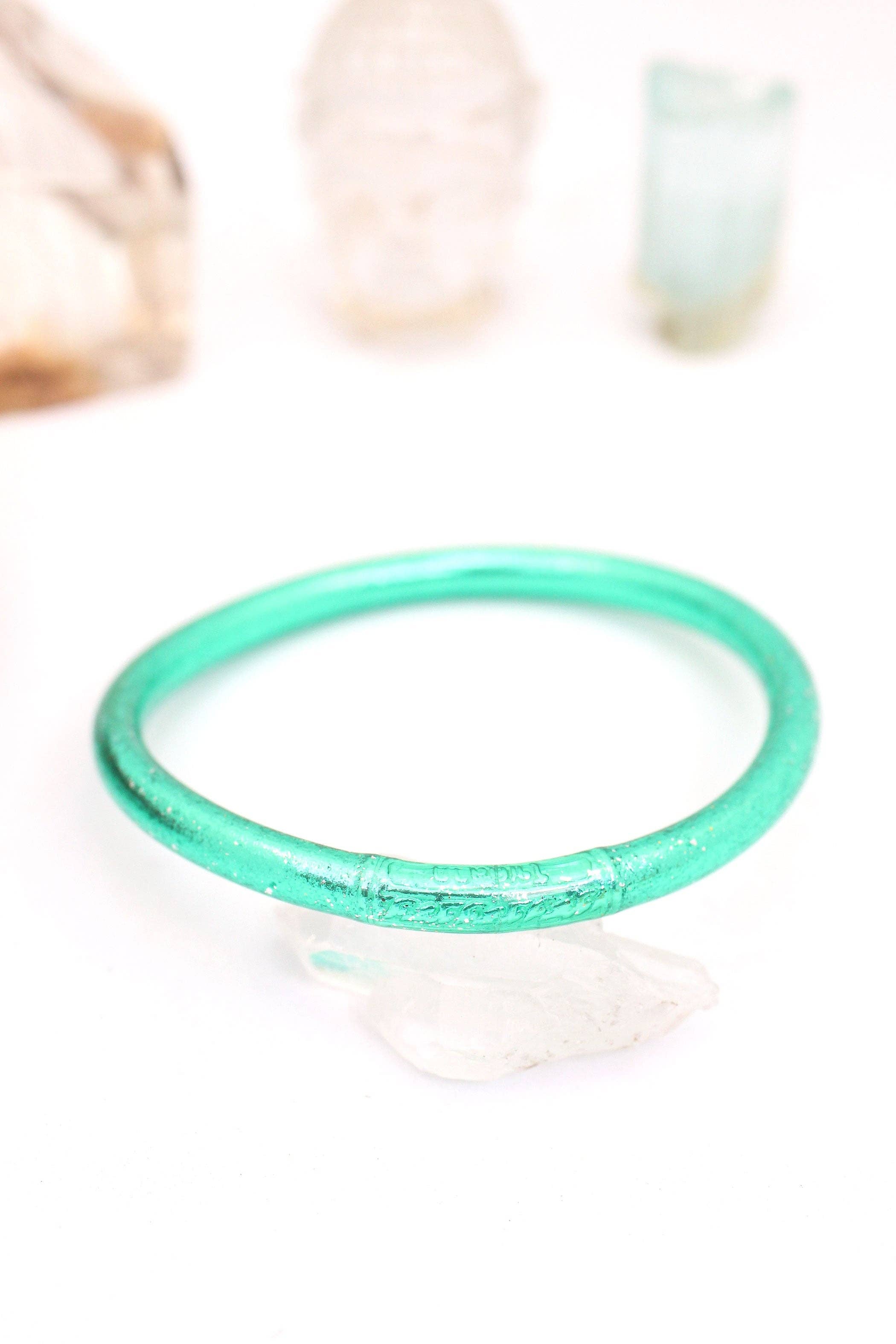 Single Rainbow Thai Buddhist Temple Bracelet Bangle / Bubblegum
