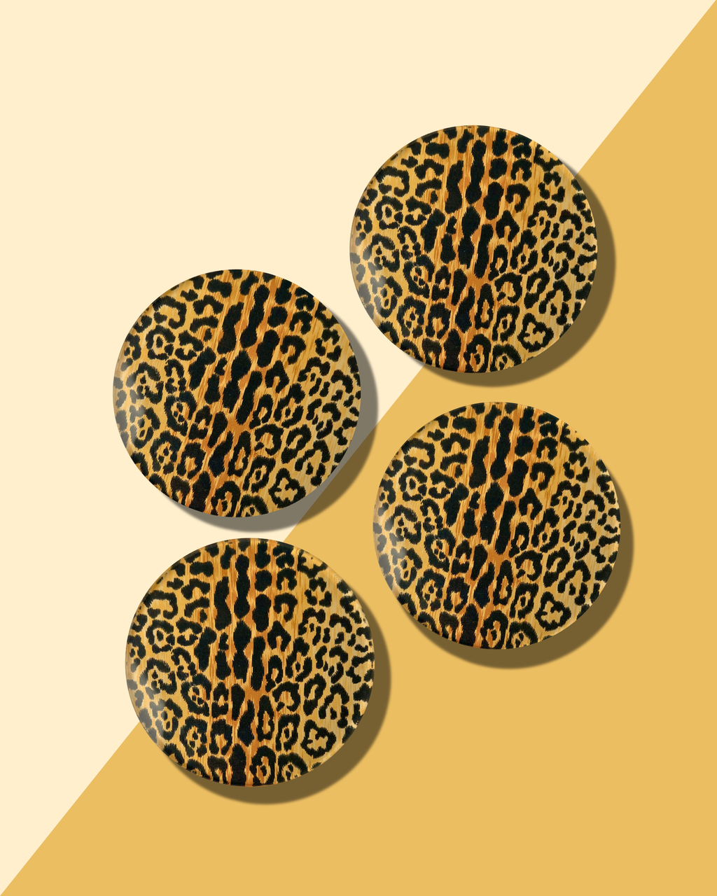 Leopard Print Coaster Set