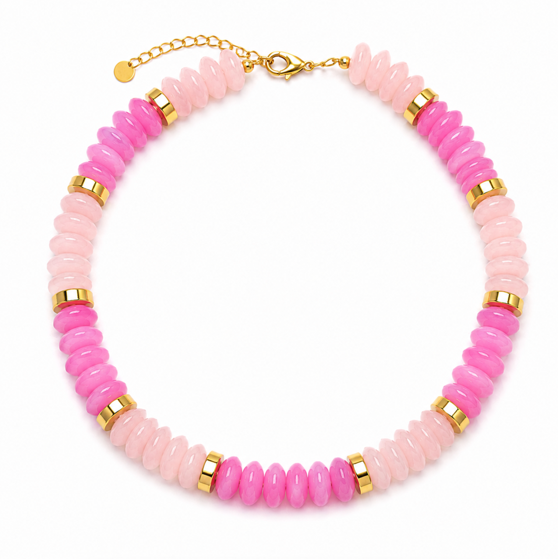 Pink Sunset Beaded Statement Necklace