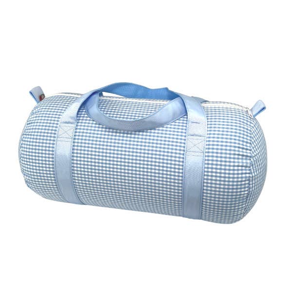 Baby Blue Gingham Medium Duffel | Mint