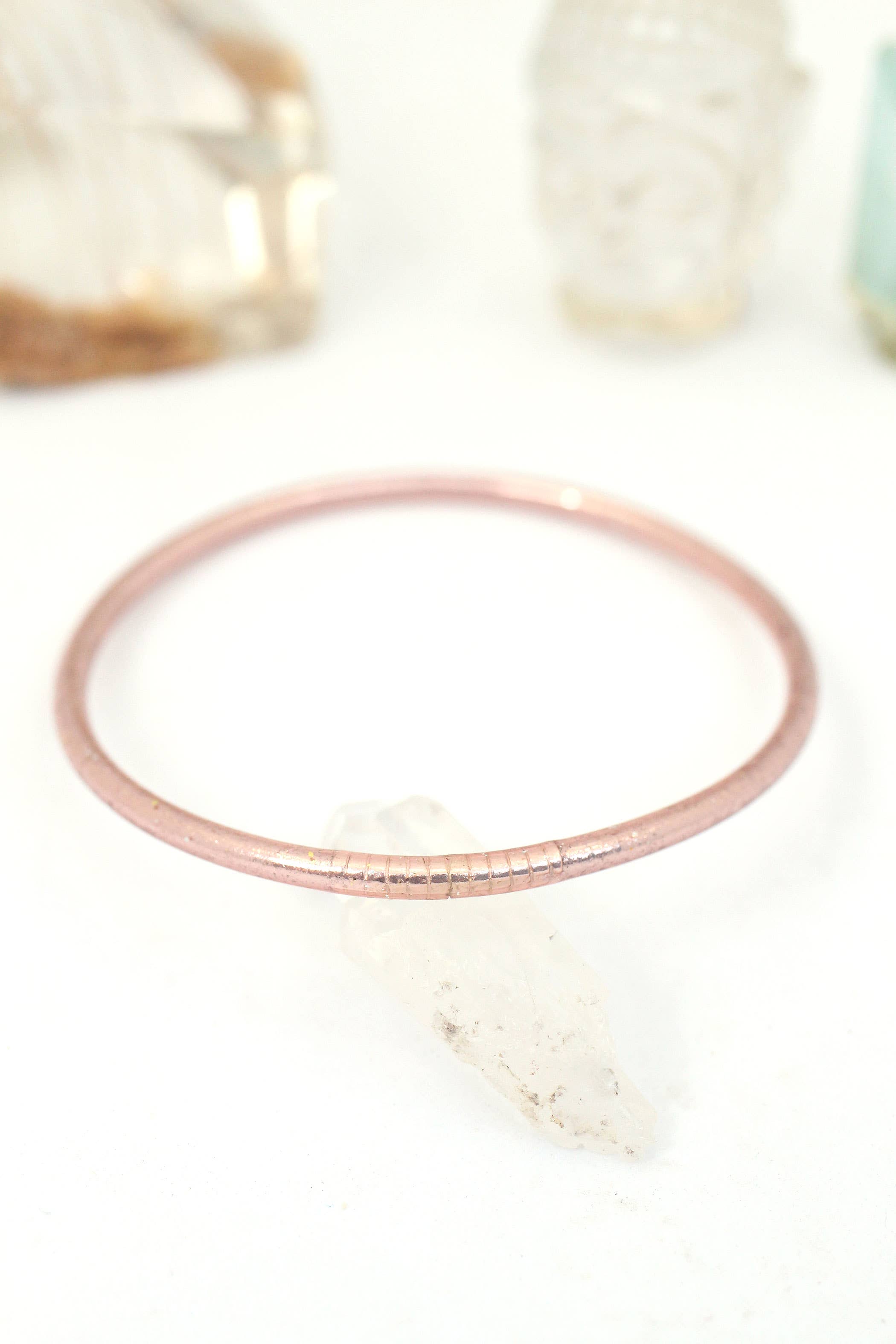 Champagne Thin Thai Buddhist Temple Bracelet Bangle