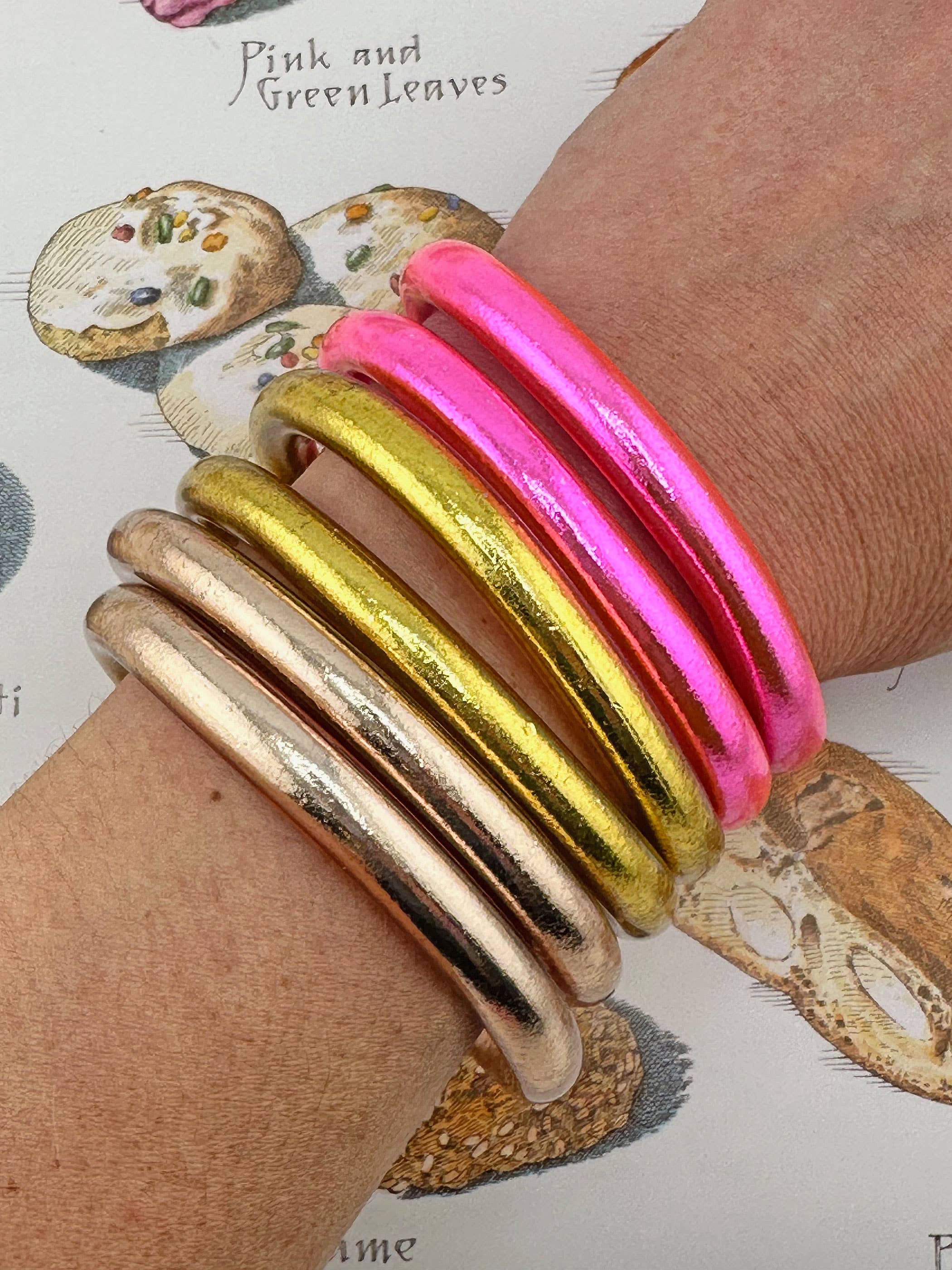 Champagne Luxe Thai Buddhist Temple Bracelet Bangle