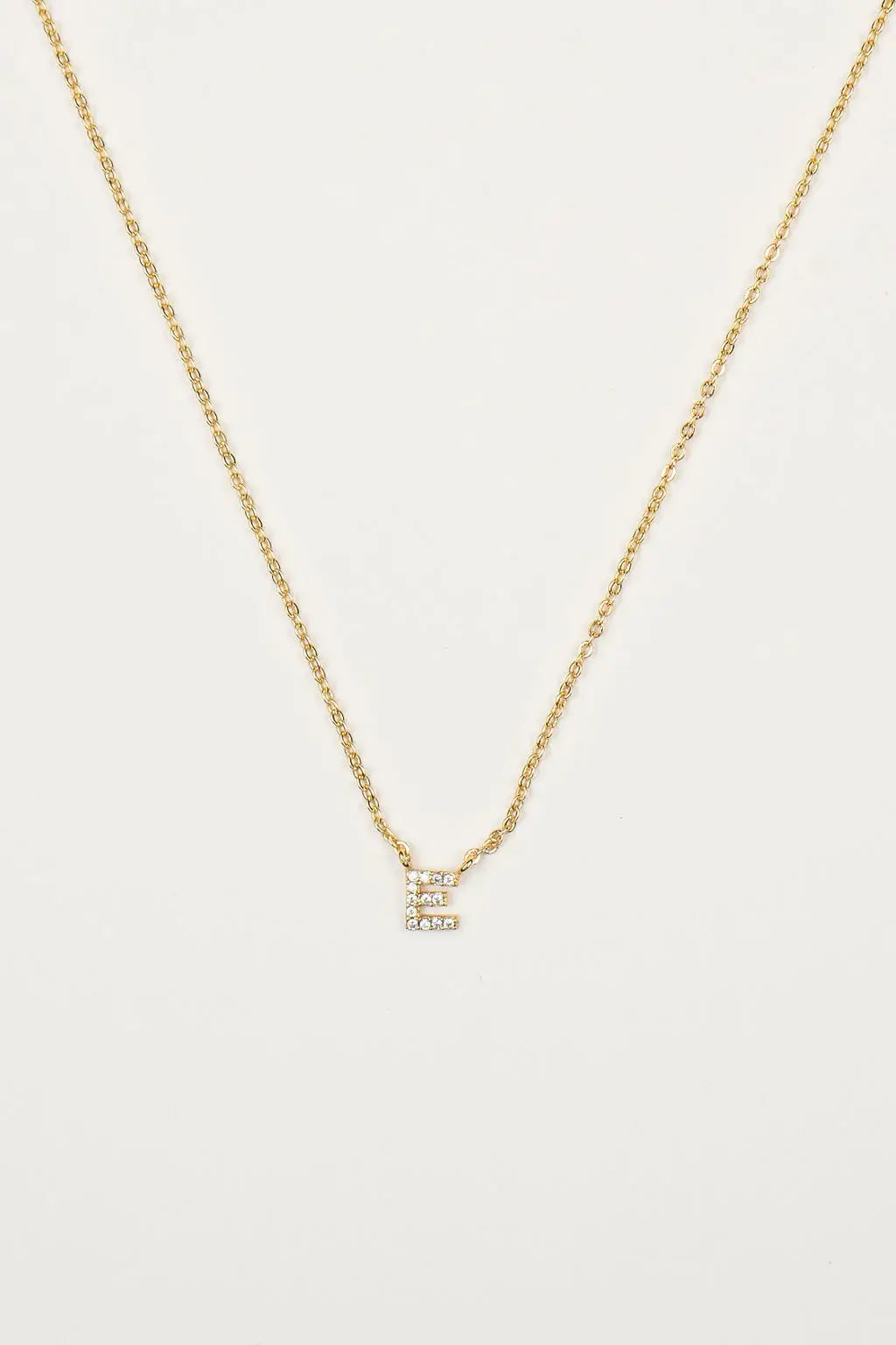 Dainty Shiny Initial Necklace