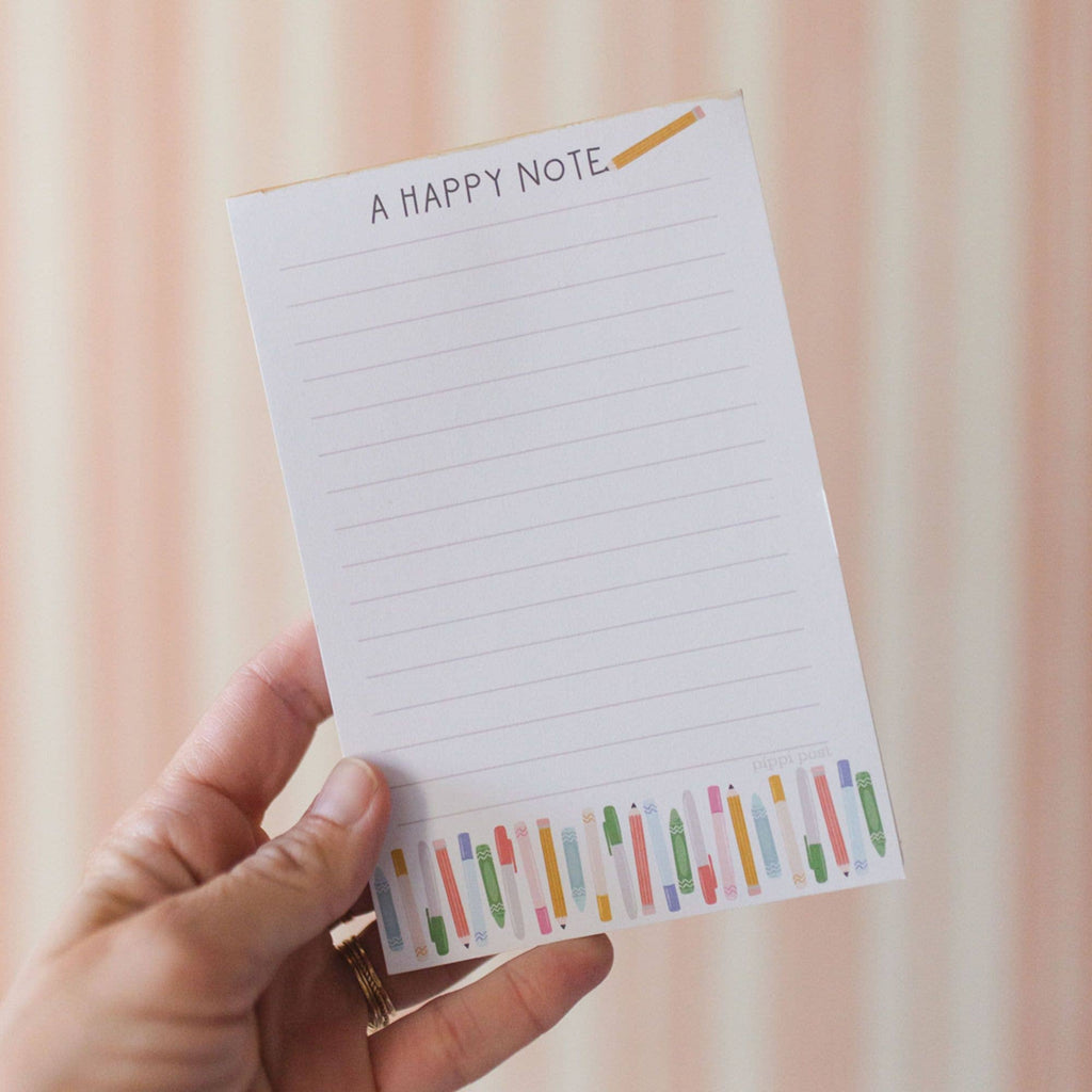 Happy Note Teacher School Supplies 4x6 Lined Notepad