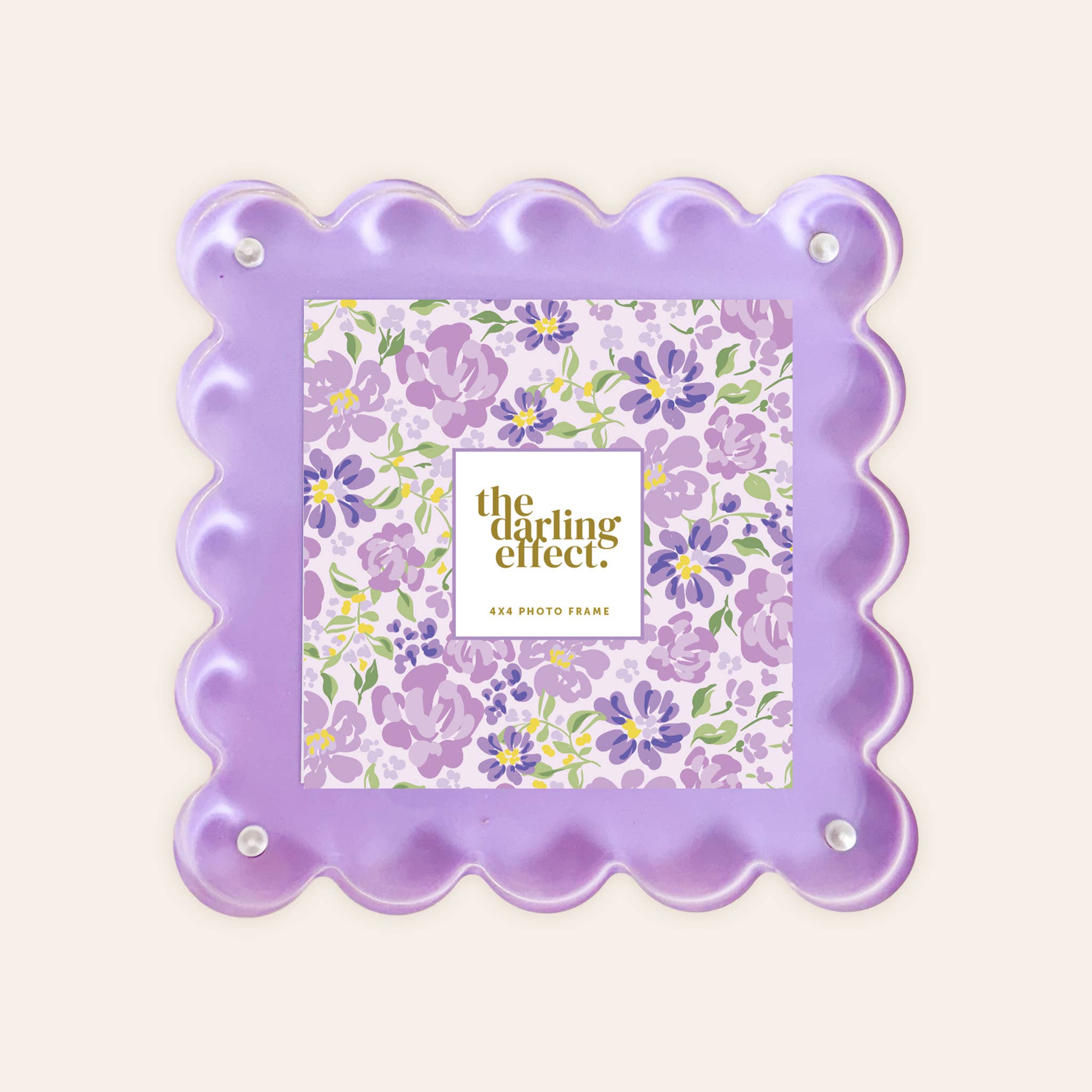 Purple Square Scalloped Acrylic Frame