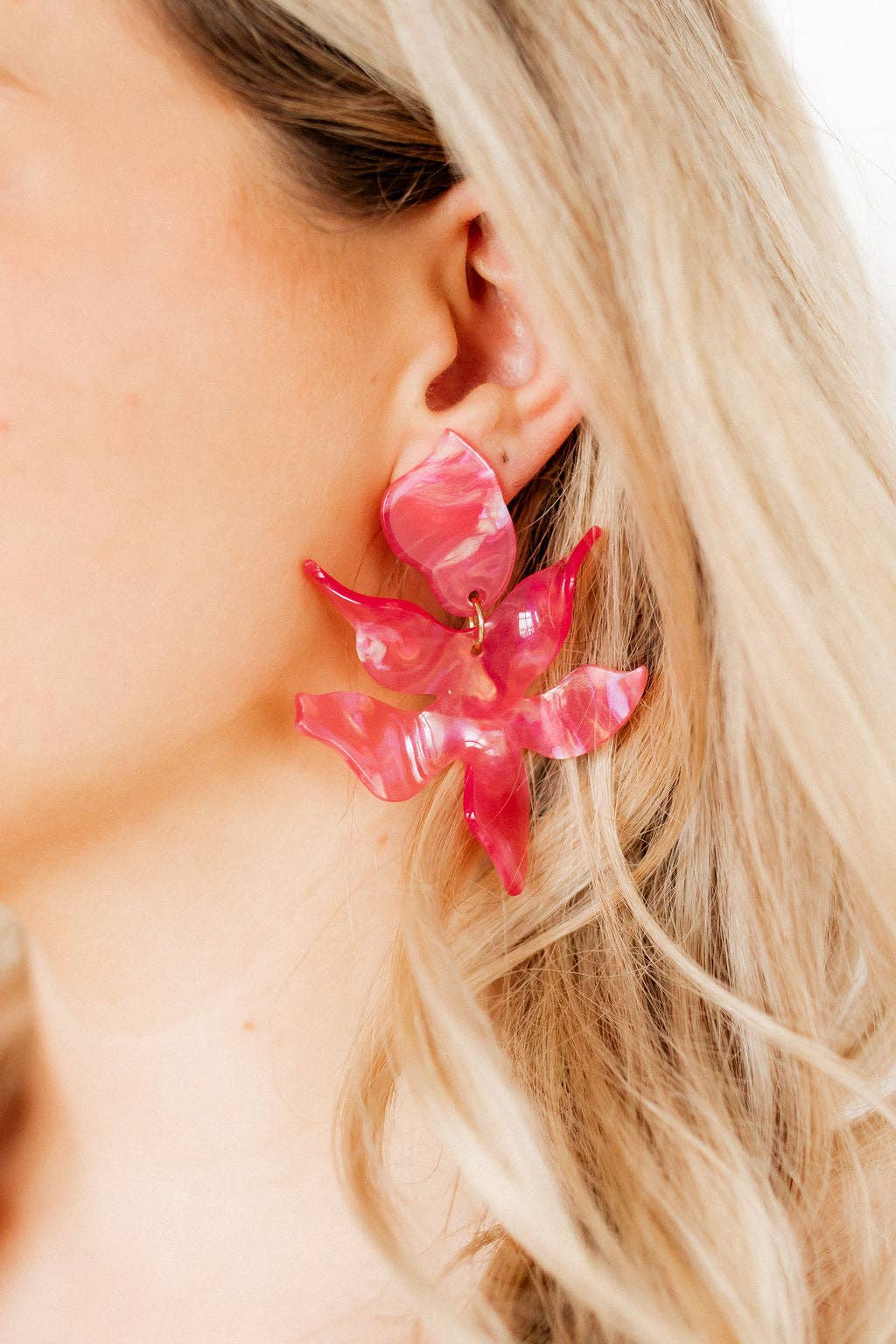 Flora Azalea Pink Earring