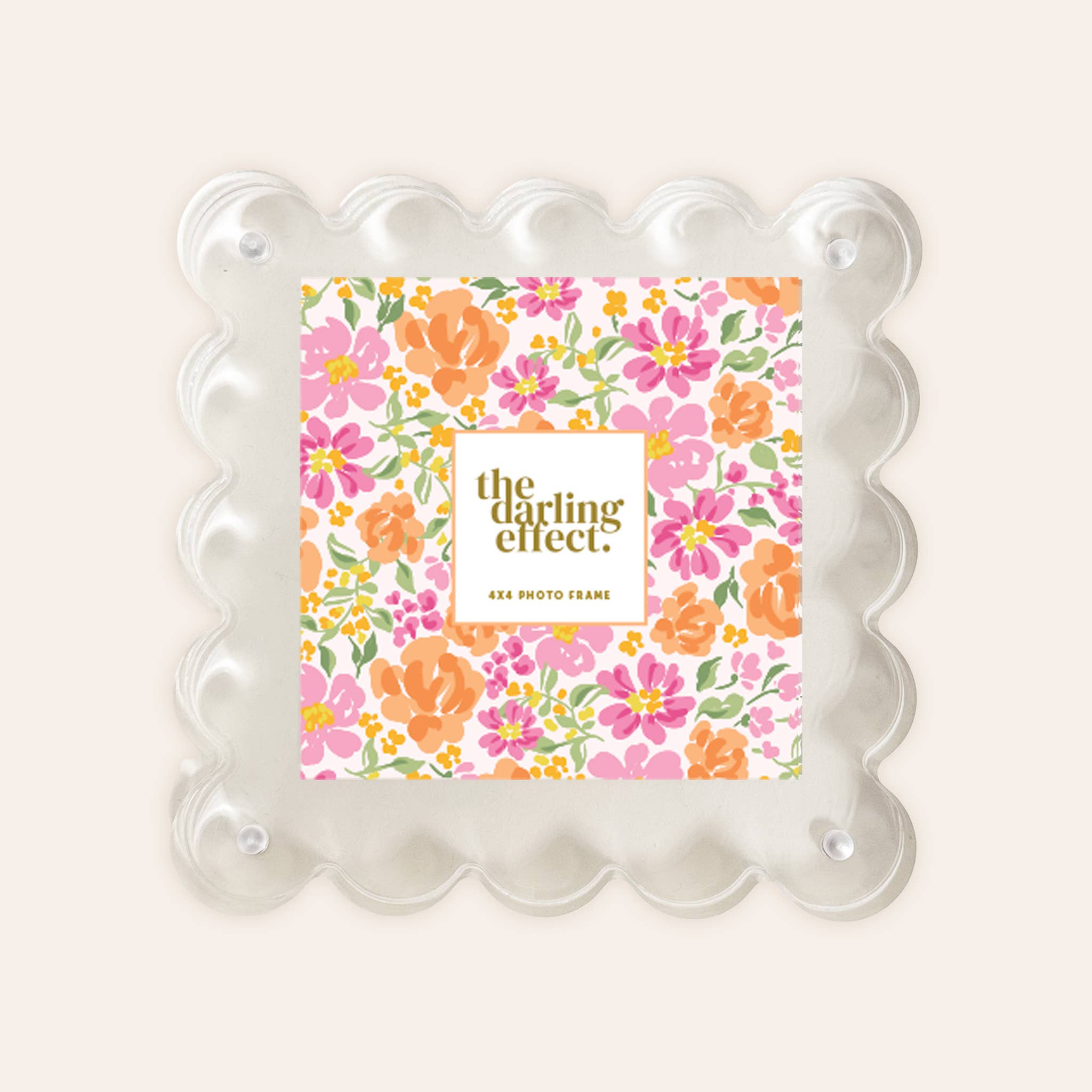 Clear Square Scalloped Acrylic Frame