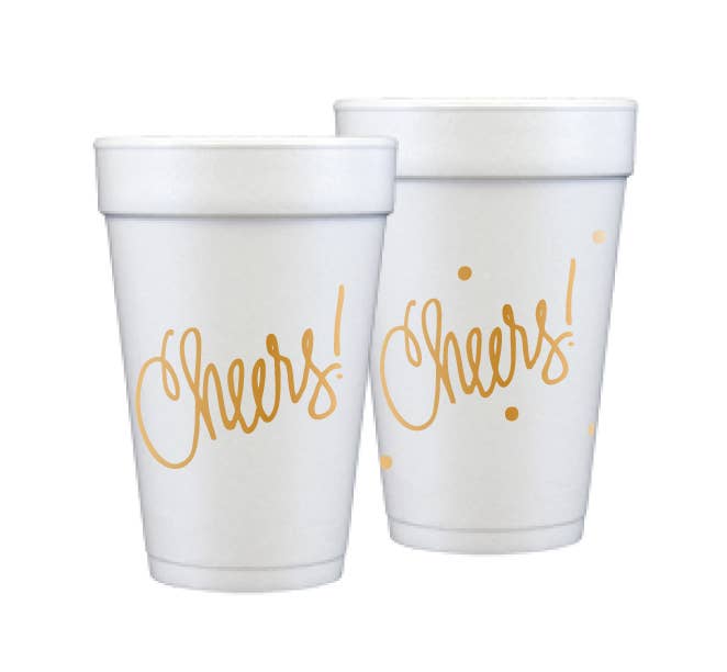 Cheers! | Foam Cups (with or without polka dots): Cheers with Polka Dots