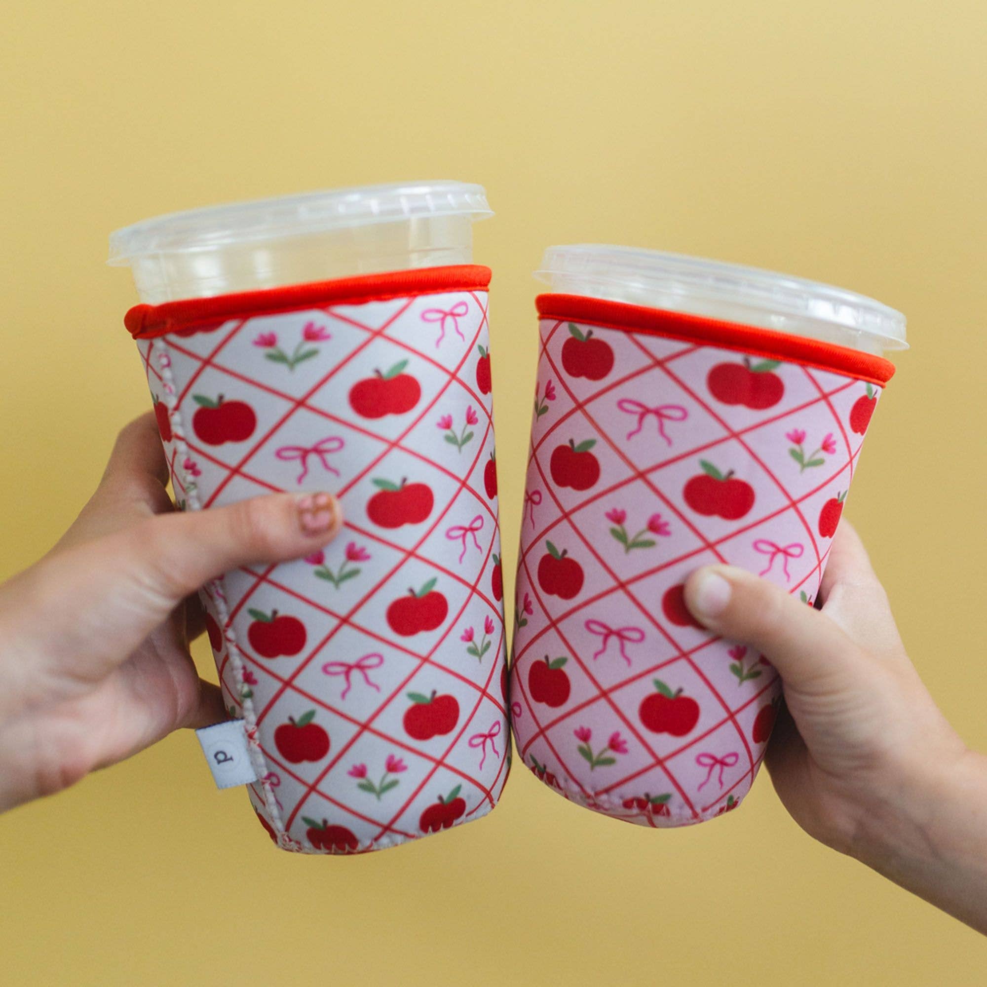 Apples & Bows Teacher Drink Sleeve: Small