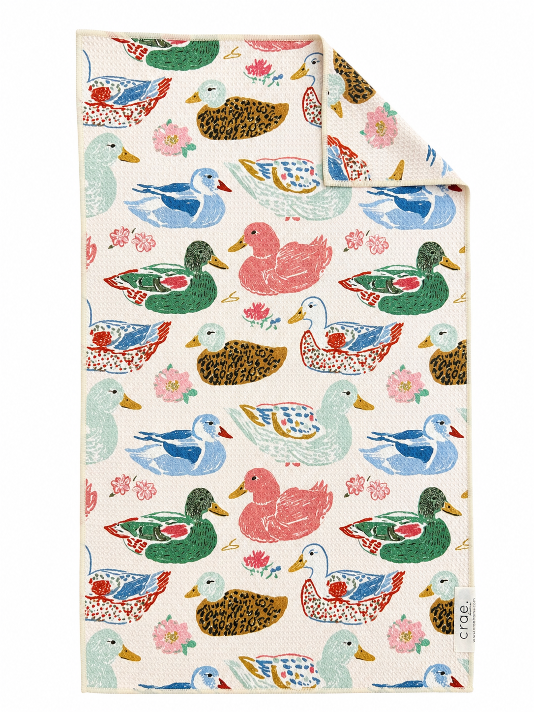 Pondside Feeding | Double-Sided Hand Towel (17 in x 27 in)