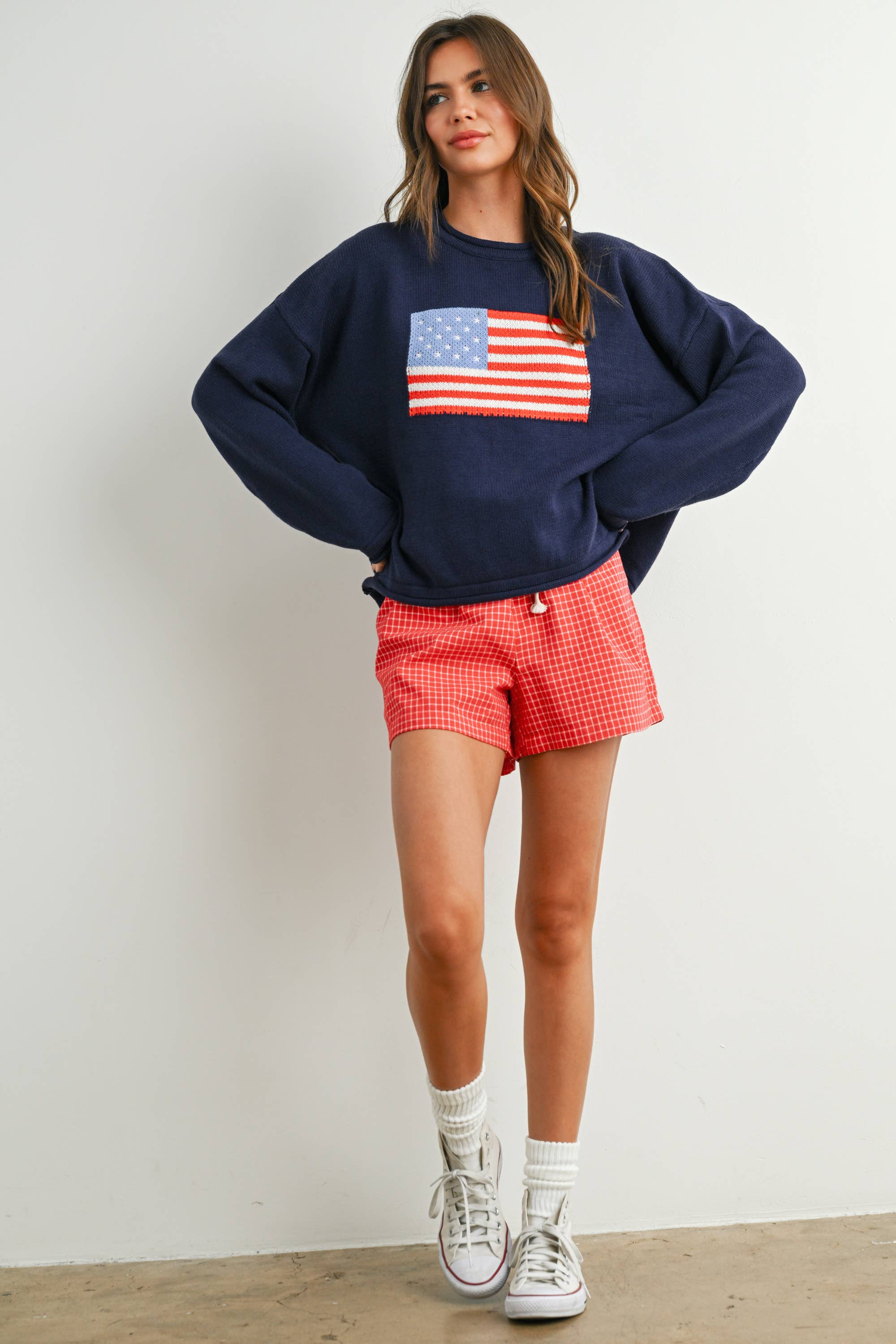 American Flag Knit Sweater