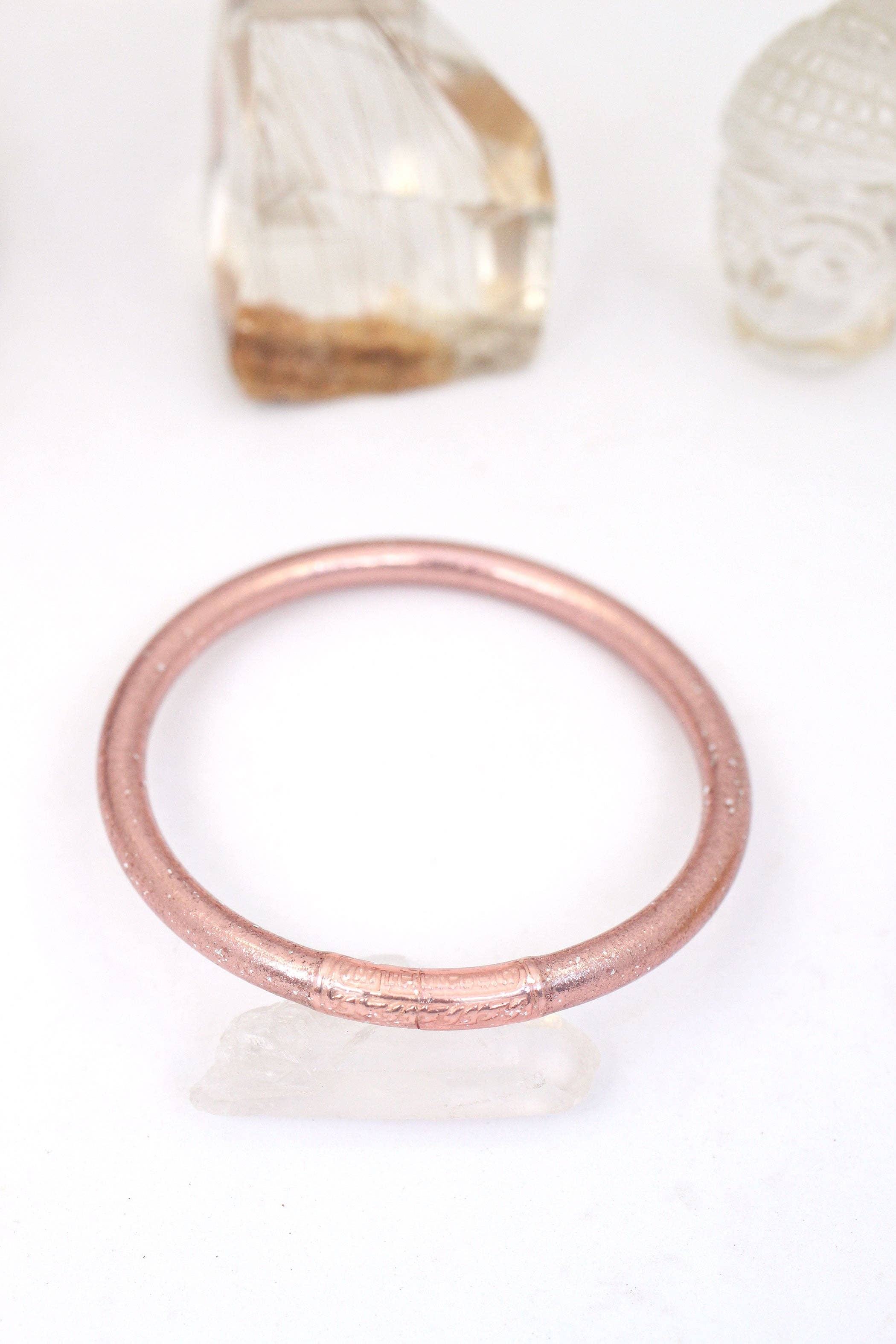 Single Rainbow Thai Buddhist Temple Bracelet Bangle / Bubblegum