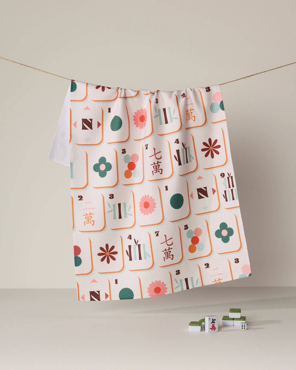 Cypress Tile Toss Tea Towel - Mahjong