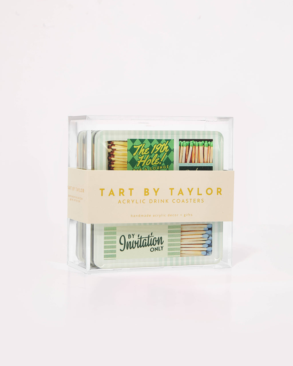 Golf Matchbook Coasters: Boxed Set of 4