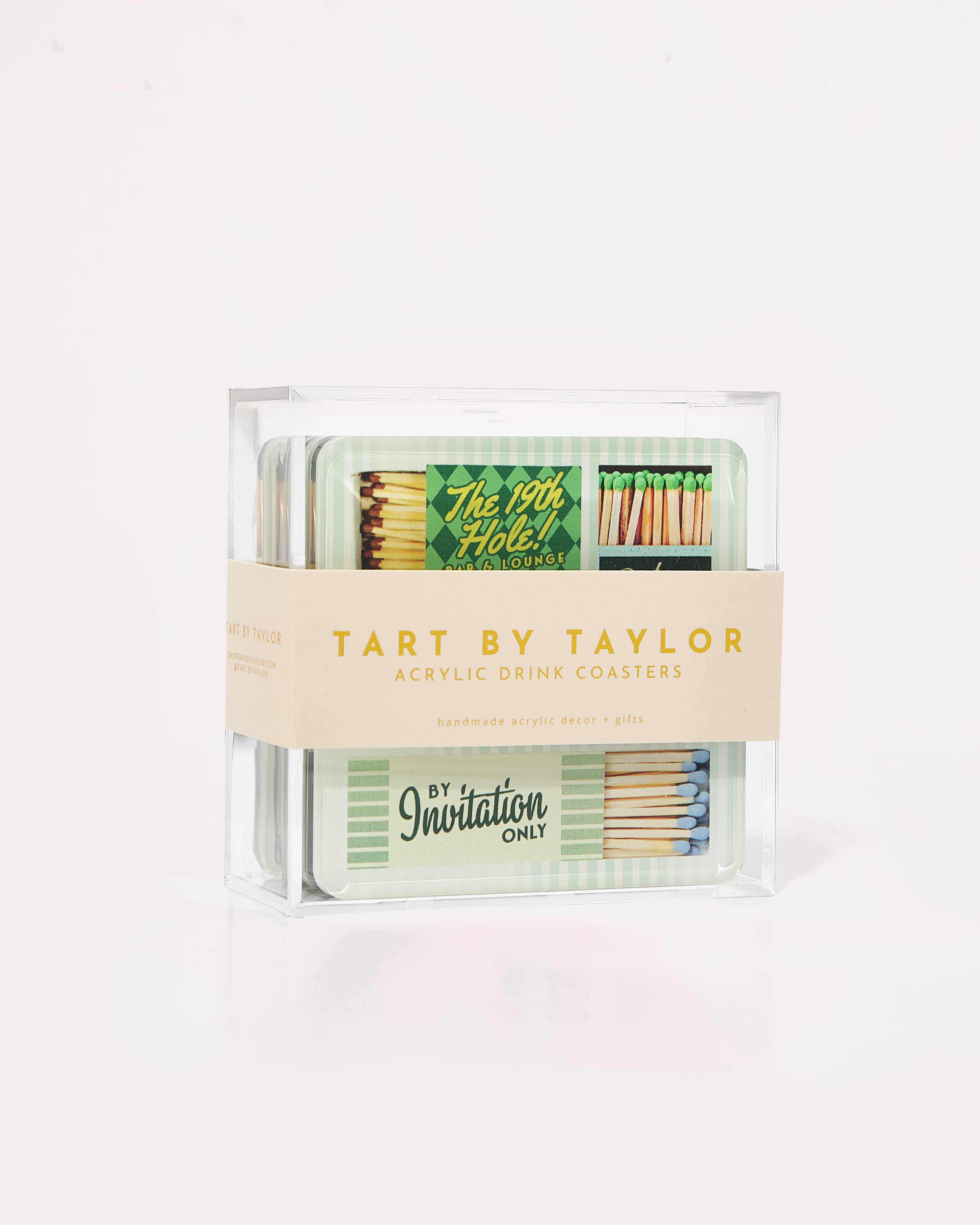 Golf Matchbook Coasters: Boxed Set of 4