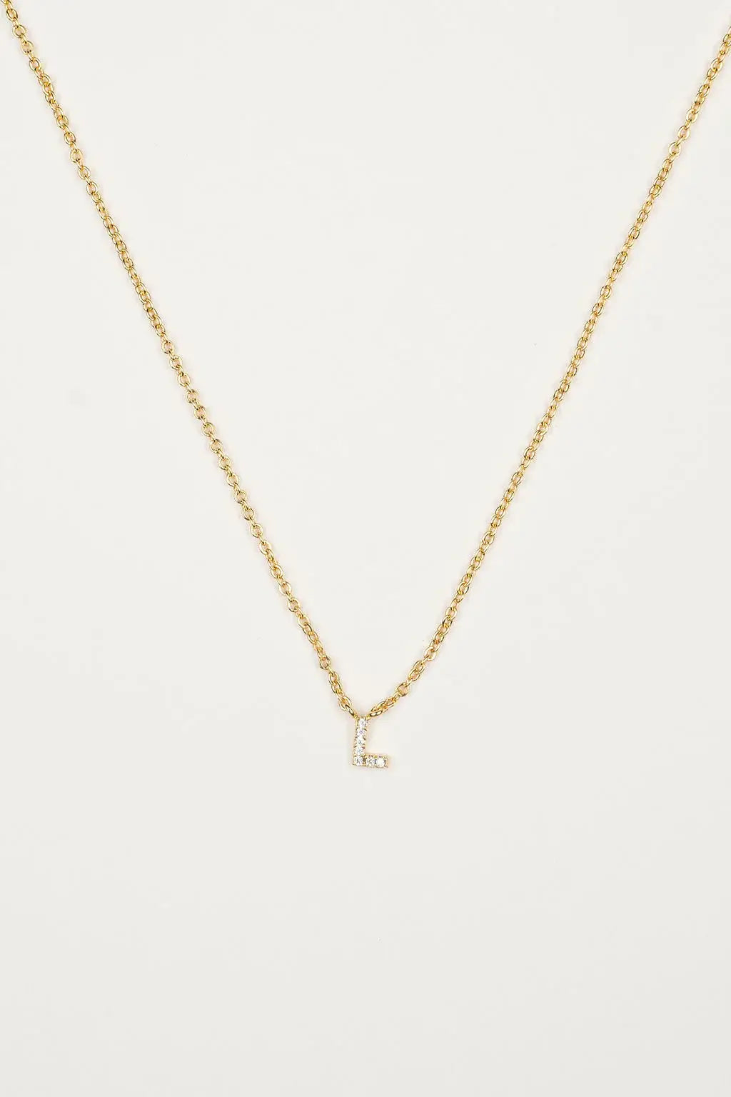 Dainty Shiny Initial Necklace