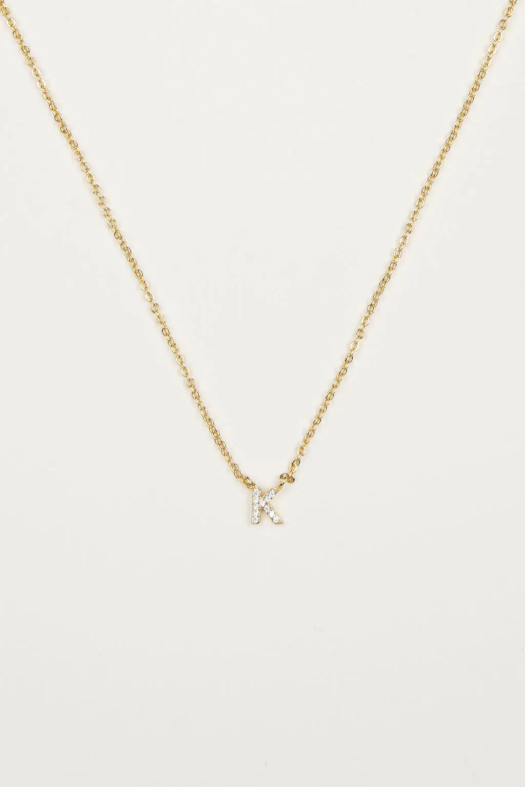 Dainty Shiny Initial Necklace