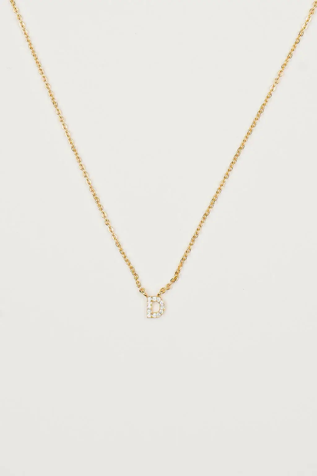 Dainty Shiny Initial Necklace