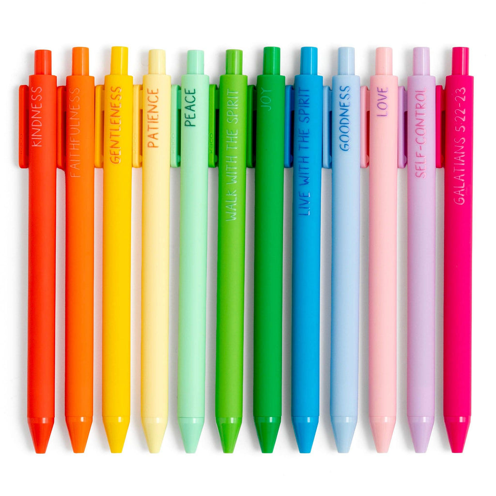 Fruits of the Spirit Faith-Inspired Pen Set of 12