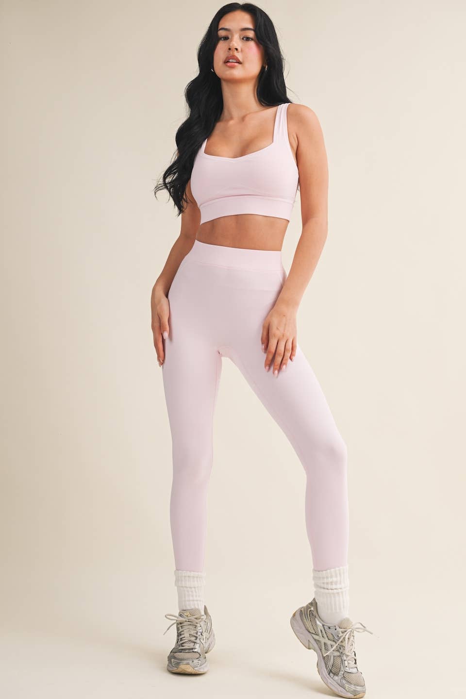 Contrast Trim Sports Bra | Black