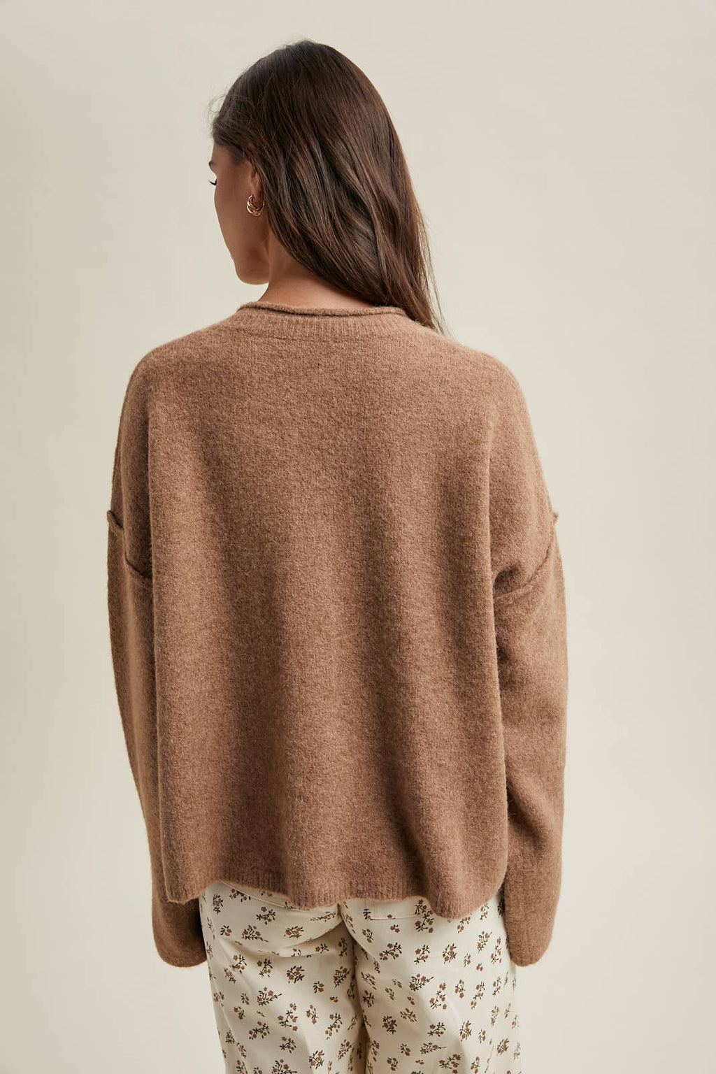 Mocha Cozy Button Sweater