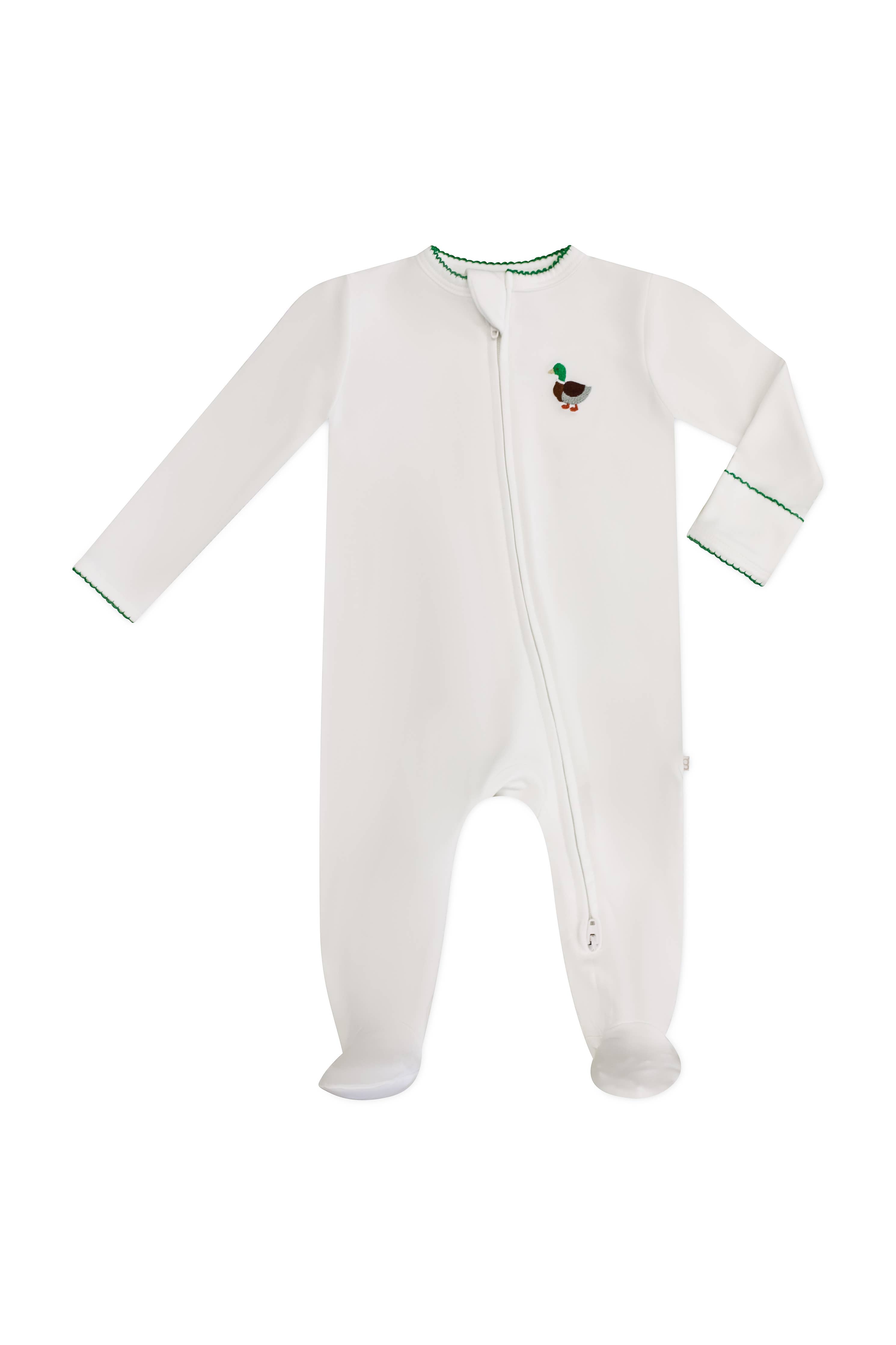 Pip Embroidered Zip Sleep Romper | Mallards