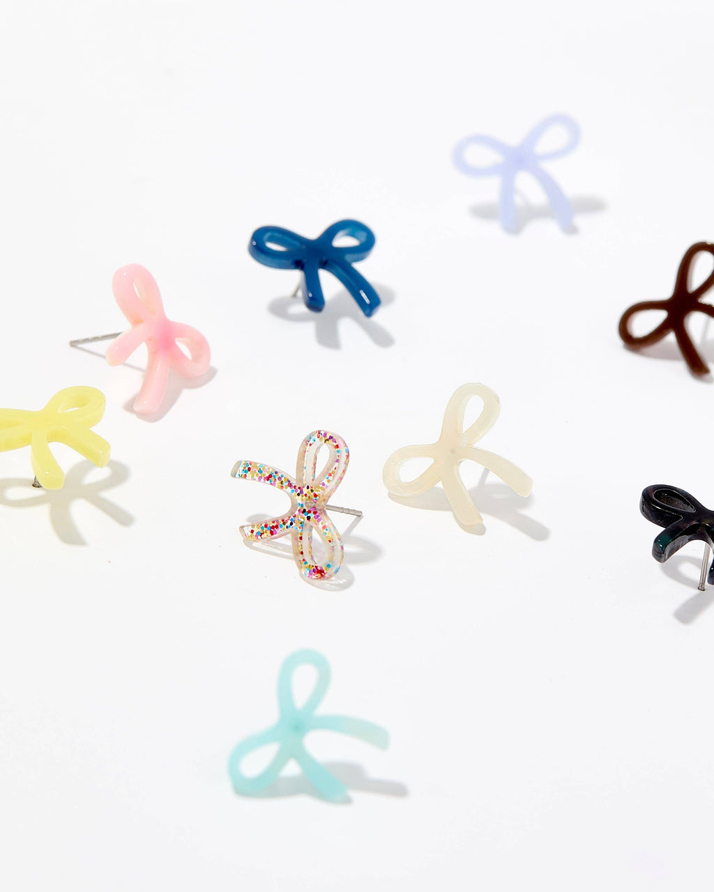 Kylie Bow Earrings | Pink Tie Dye