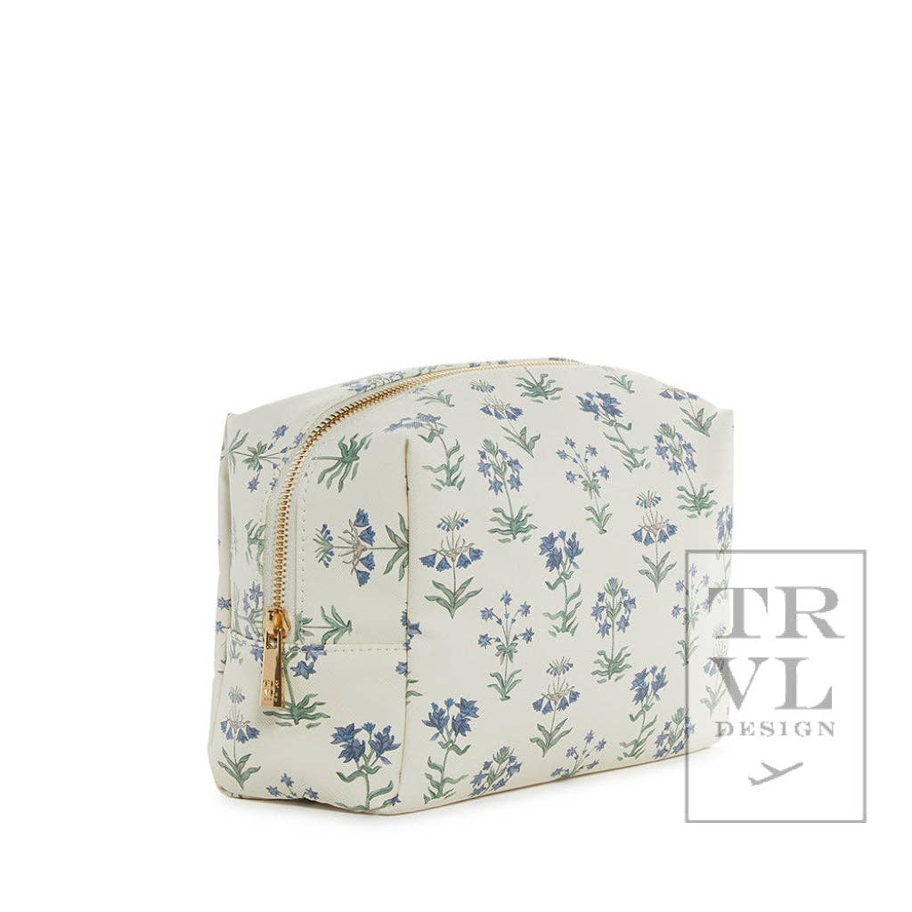 Luxe Cosmetic Bag Everyday Provence With Green Pinstripe