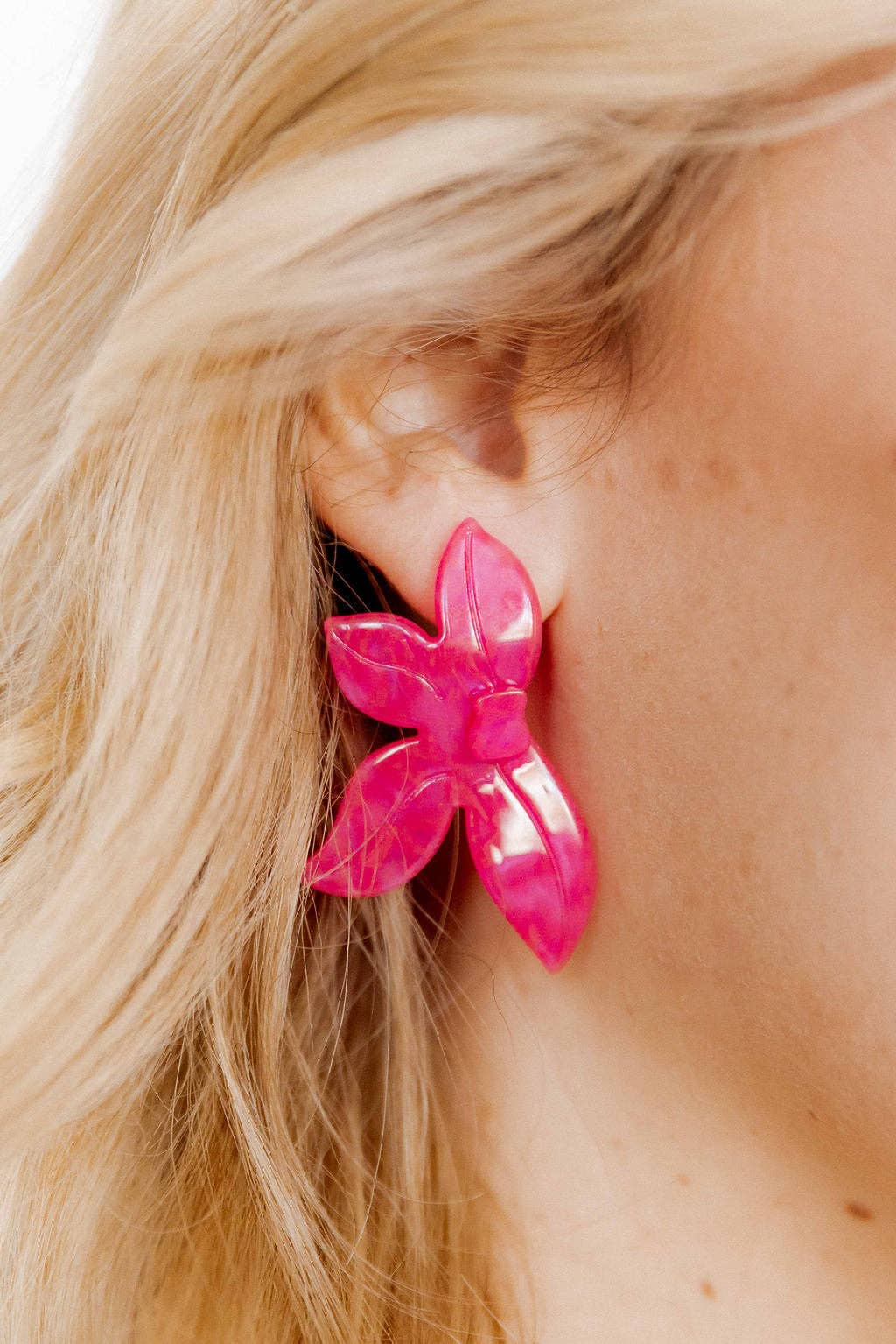 Fern Statement Earrings | Cosmic Pink