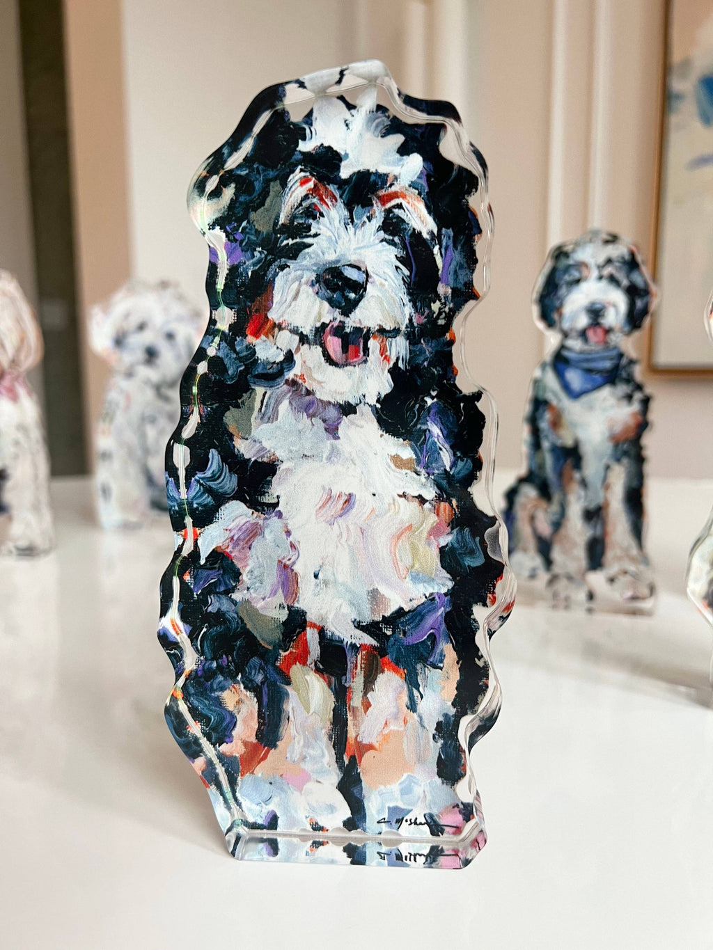 Bernedoodle Acrylic Shelfie Large
