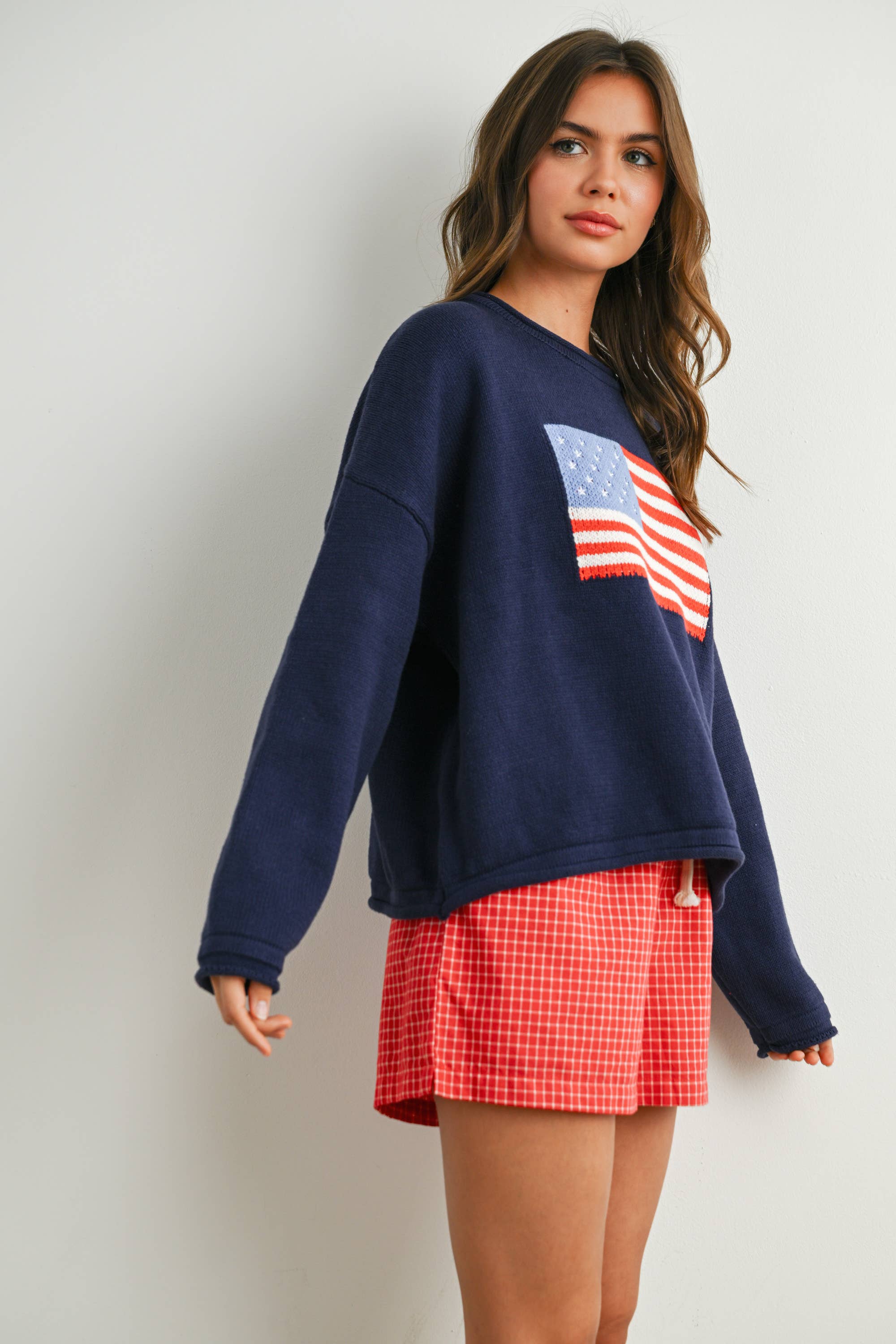 American Flag Knit Sweater