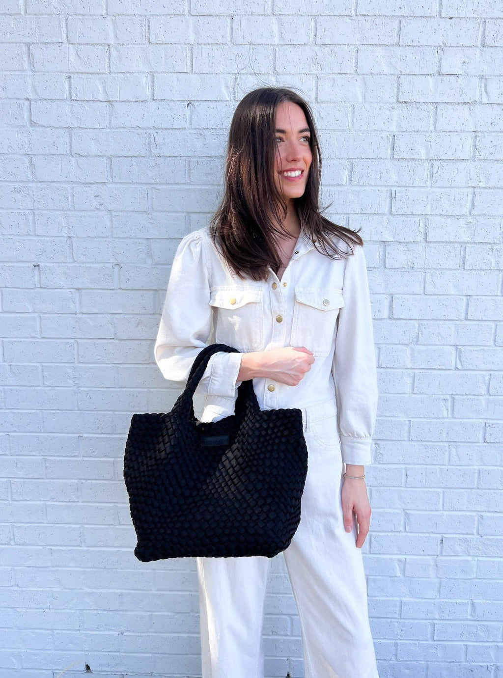 Classic Woven Tote - Jet Black