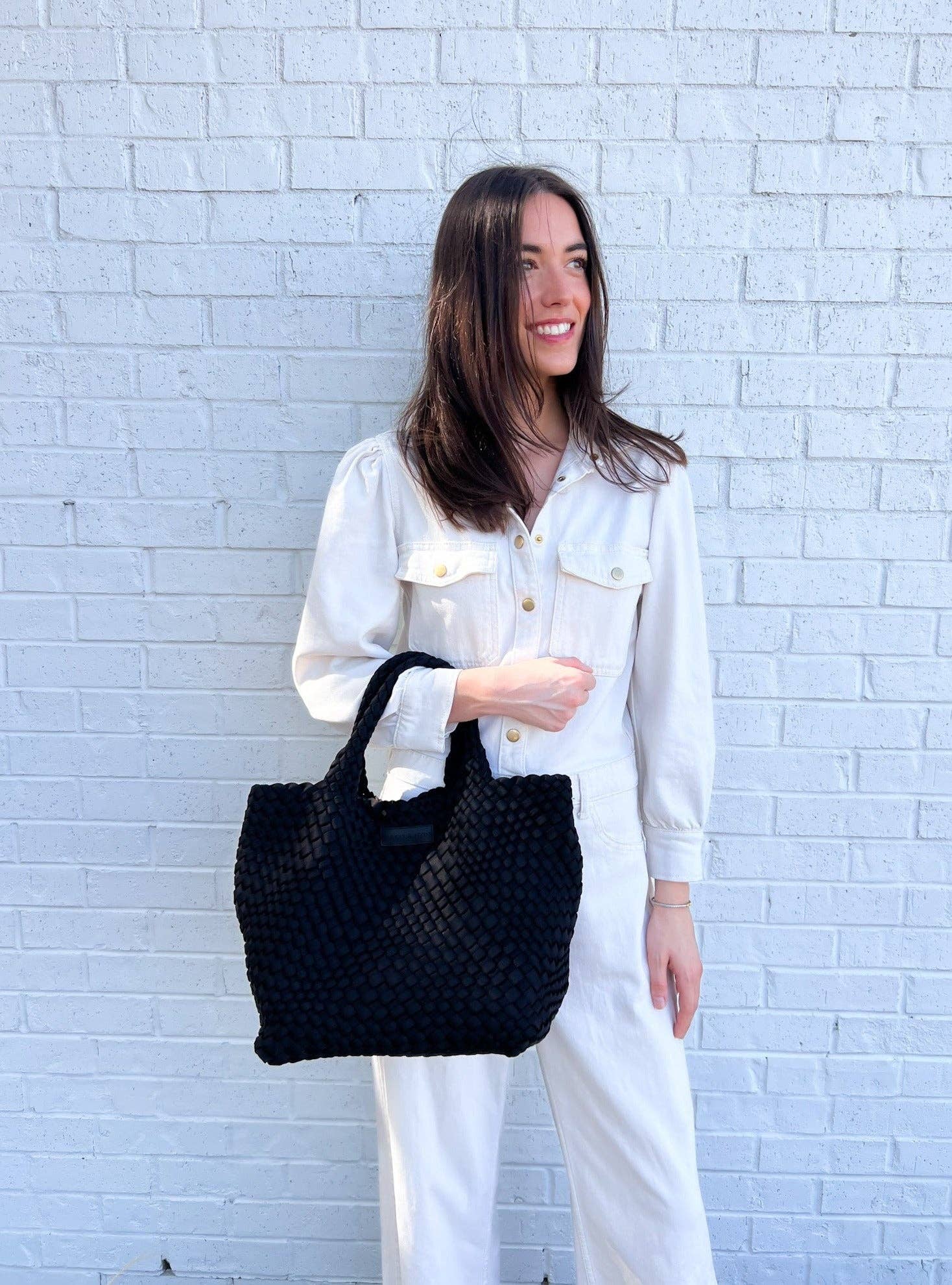 Classic Woven Tote - Jet Black