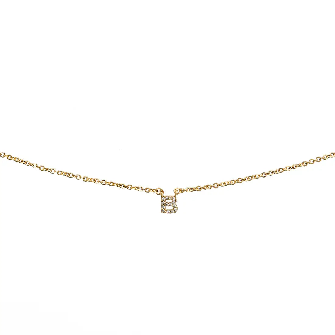 Dainty Shiny Initial Necklace