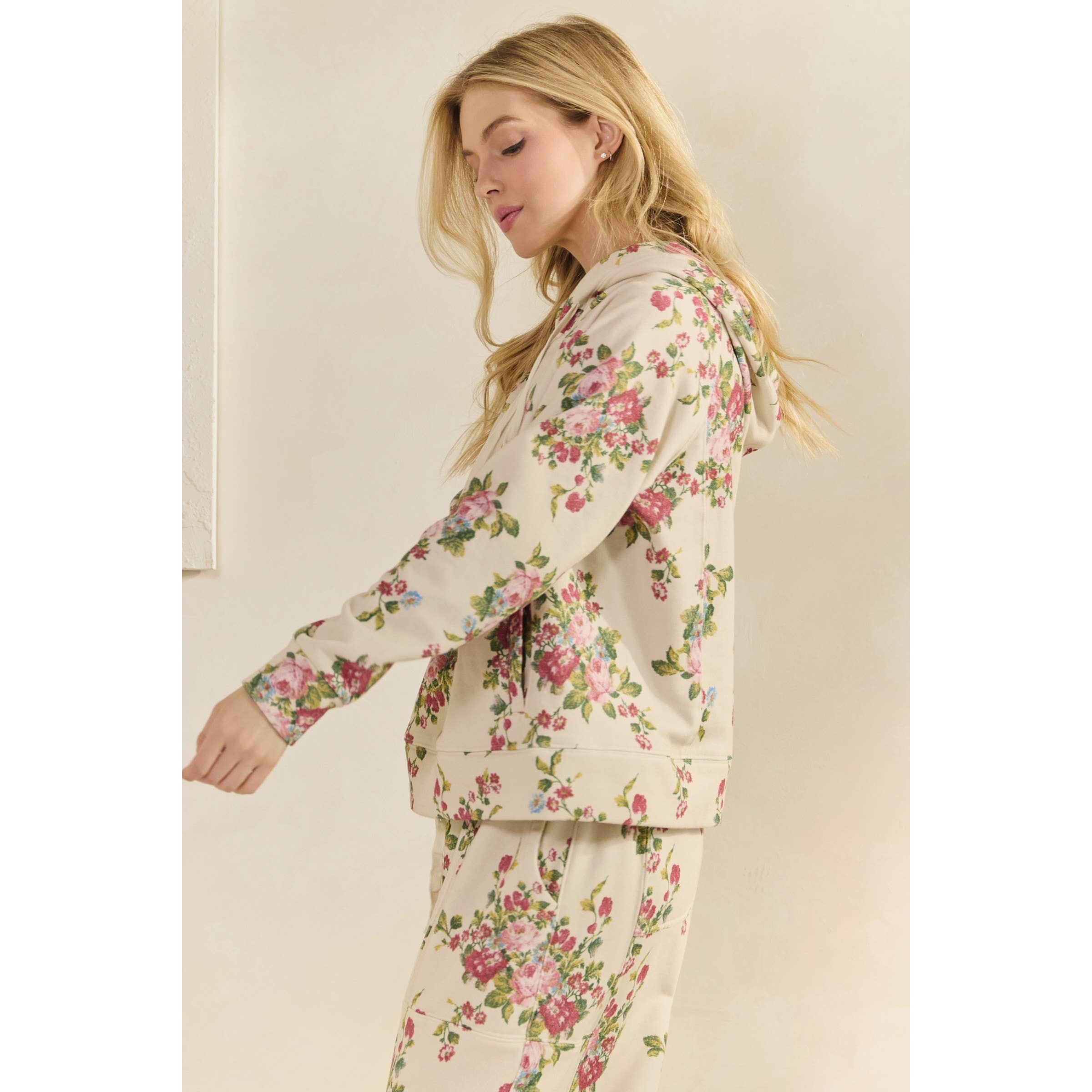 Floral Printed French Terry Set