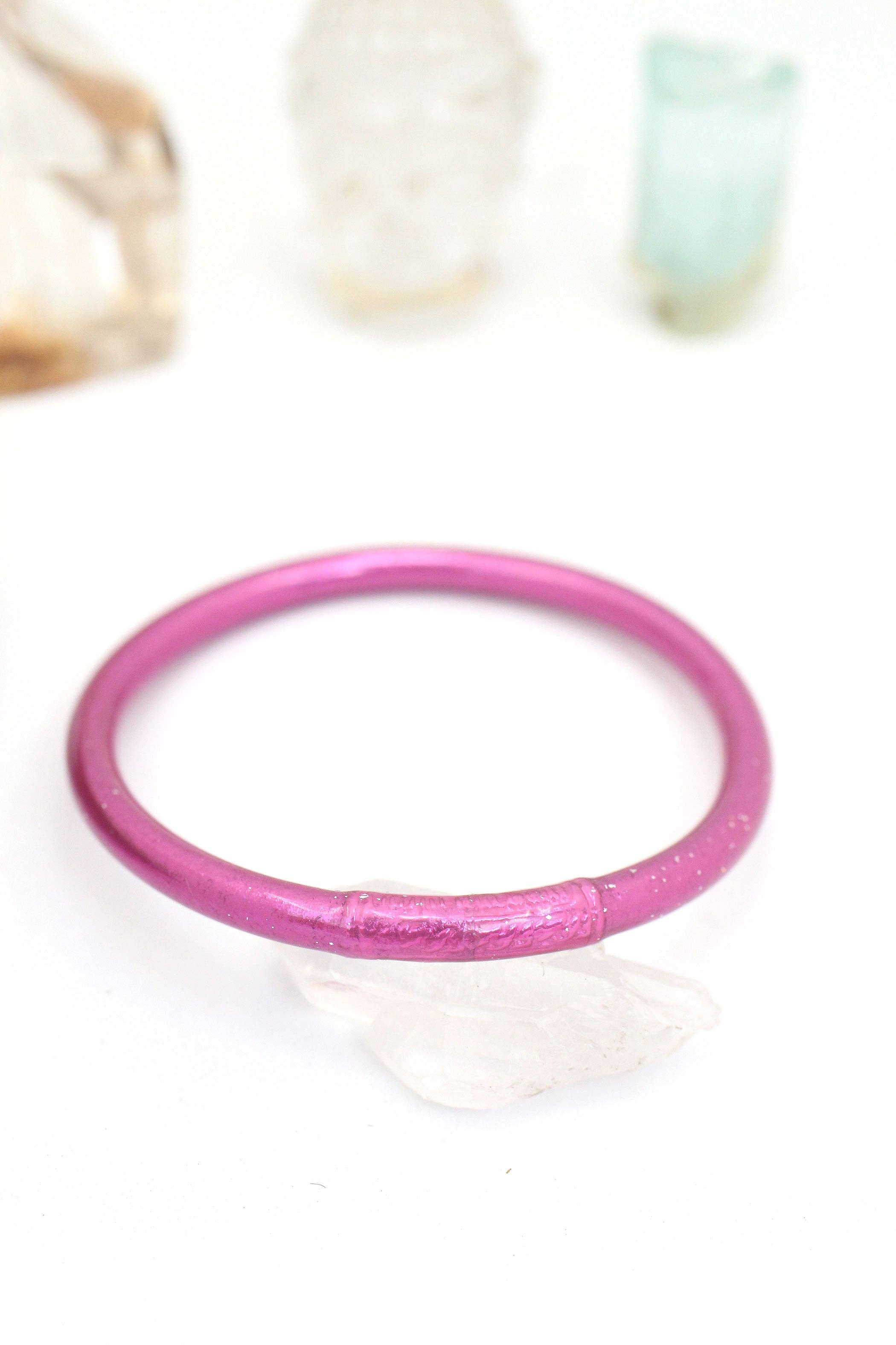 Single Rainbow Thai Buddhist Temple Bracelet Bangle / Bubblegum