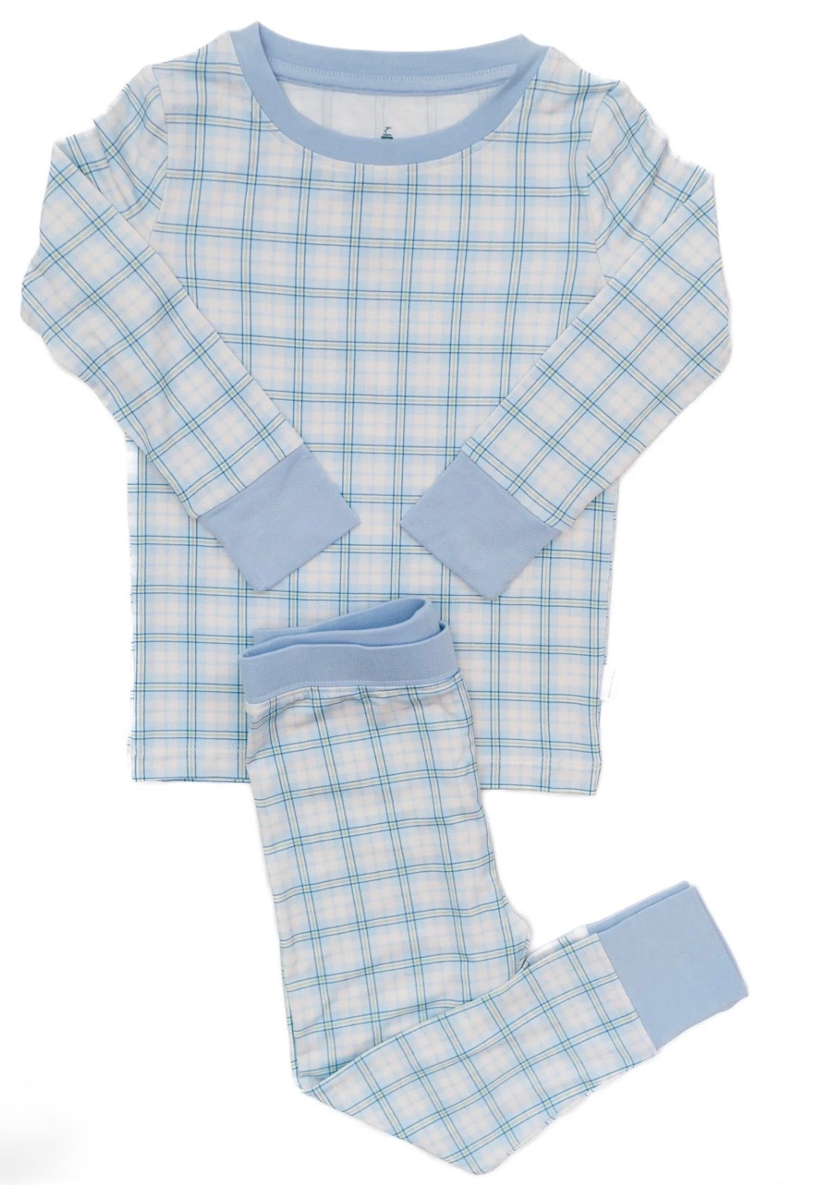Blue Plaid 2-piece Pajama Set | The Uptown Baby
