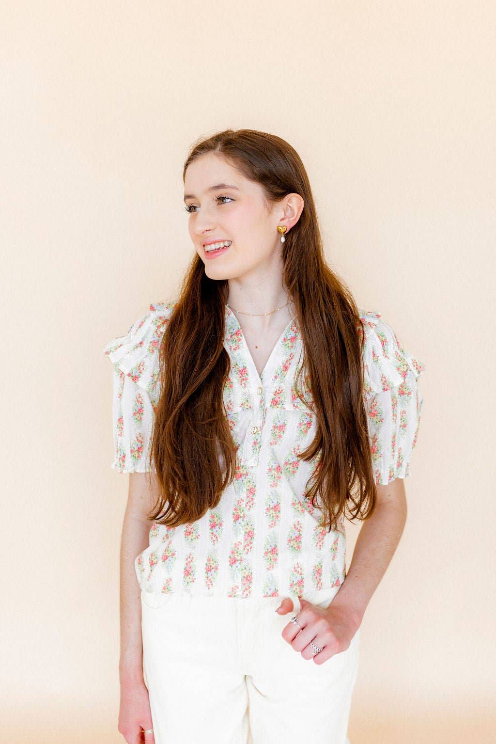 Dani Dangle Heart Earrings