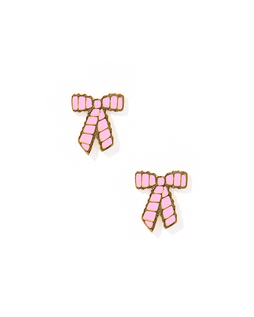 Conley Pink Bow Screwback Stud Earrings