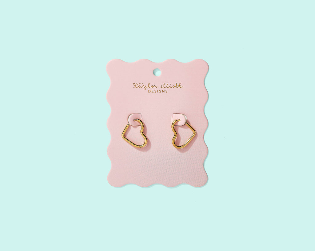 Josephine Huggie Earrings | Gold-Plated Hearts