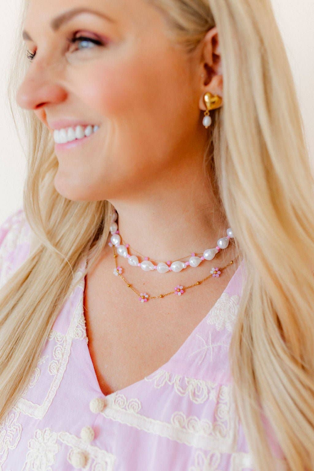 Dani Dangle Heart Earrings