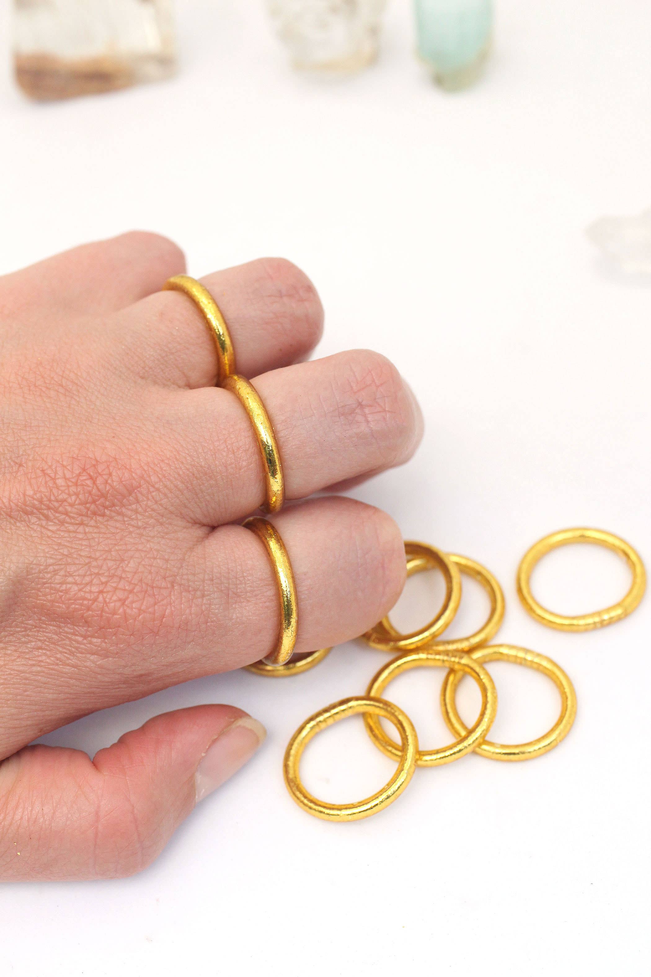 Rose Gold Thai Buddhist Temple Rings